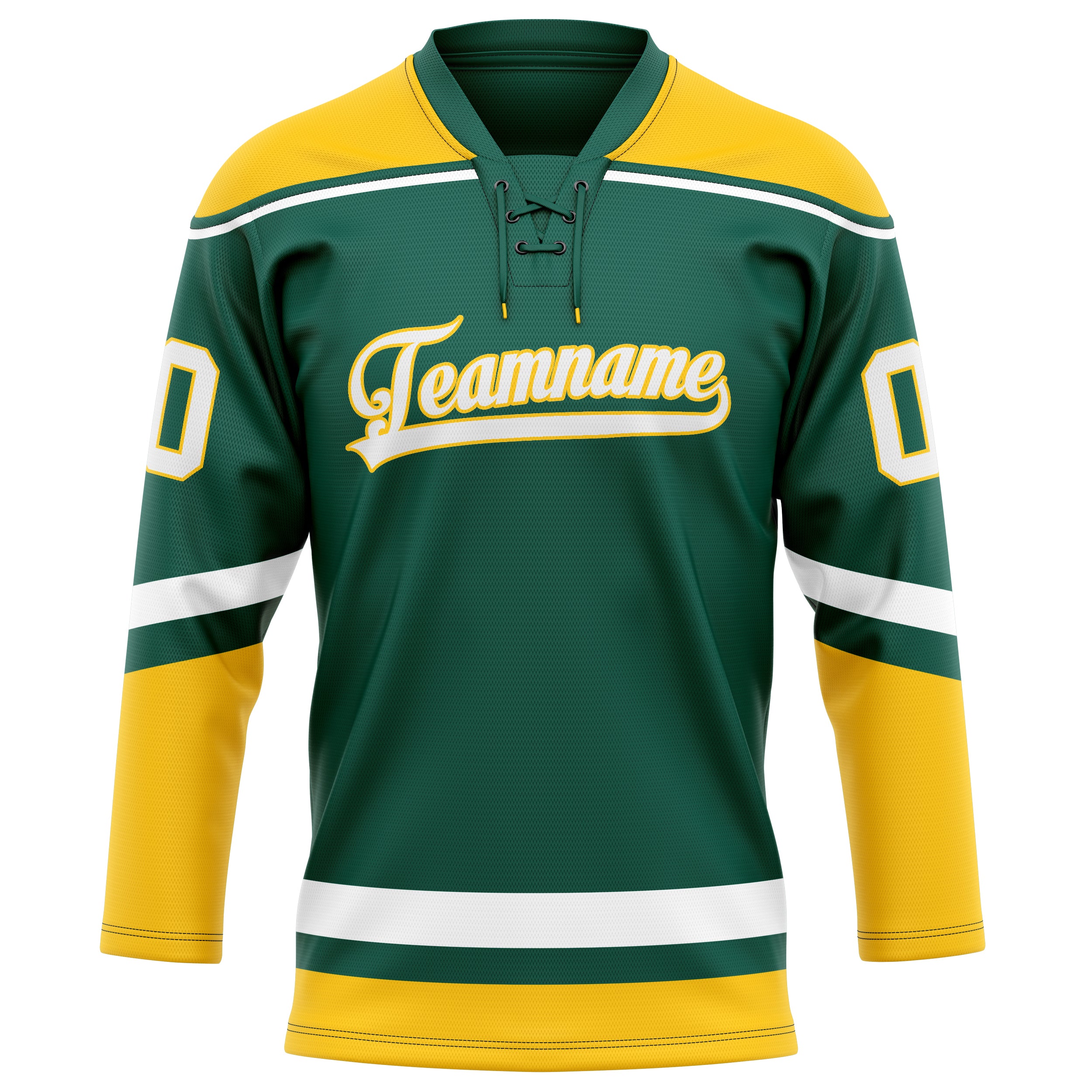 Grün Gold Eishockey Trikot