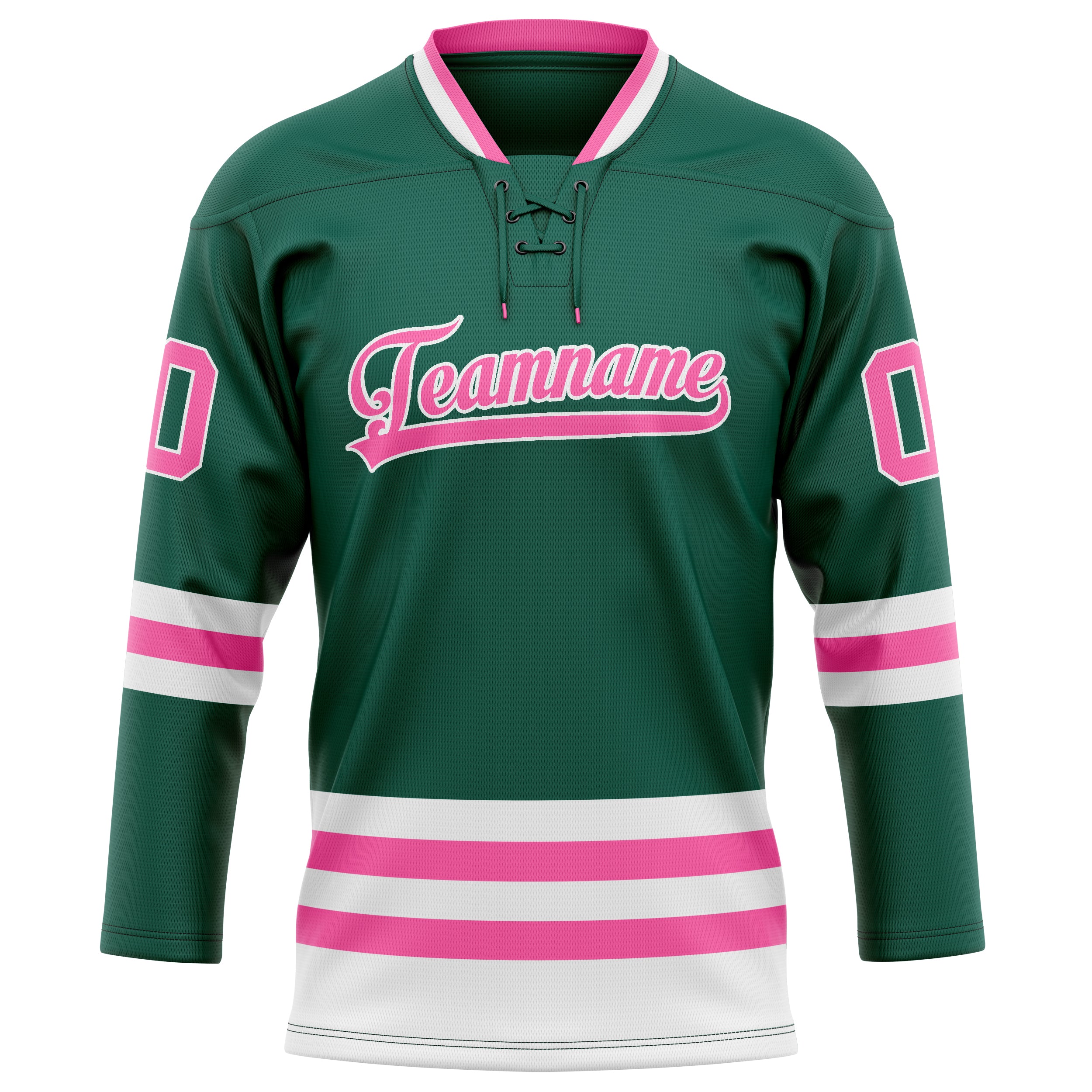 Grün Rosa Eishockey Trikot