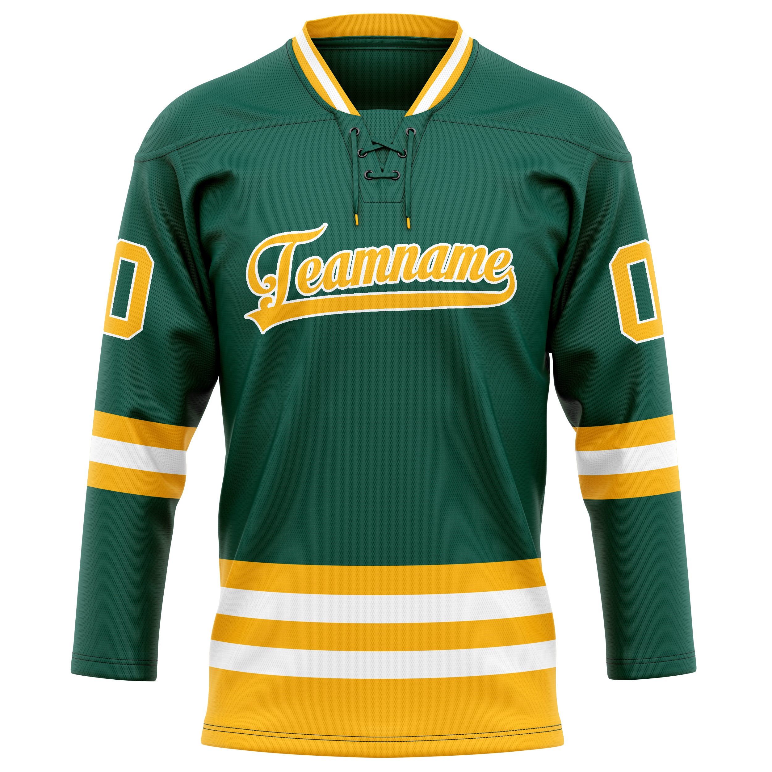 Grün Gold Eishockey Trikot