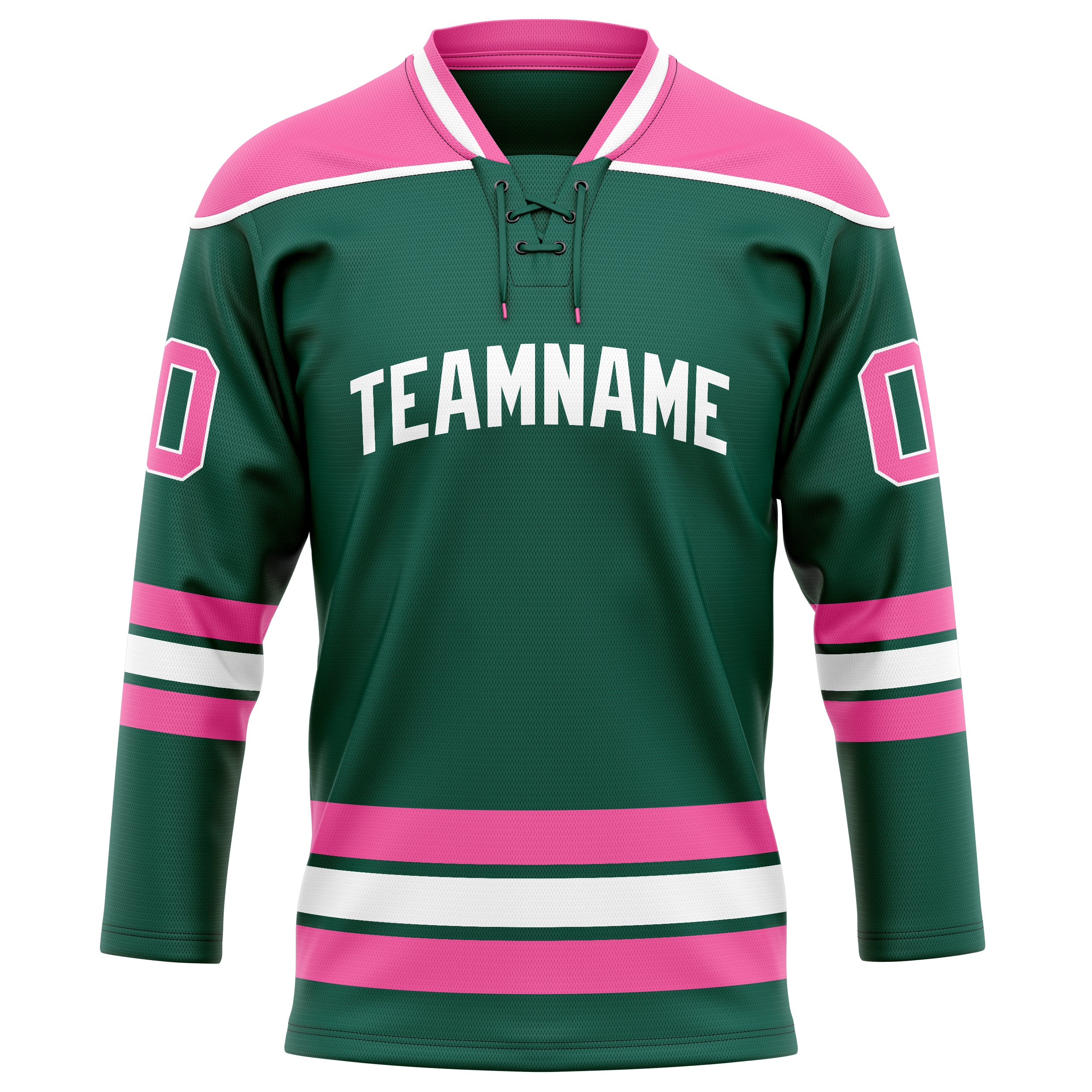 Grün Rosa Eishockey Trikot