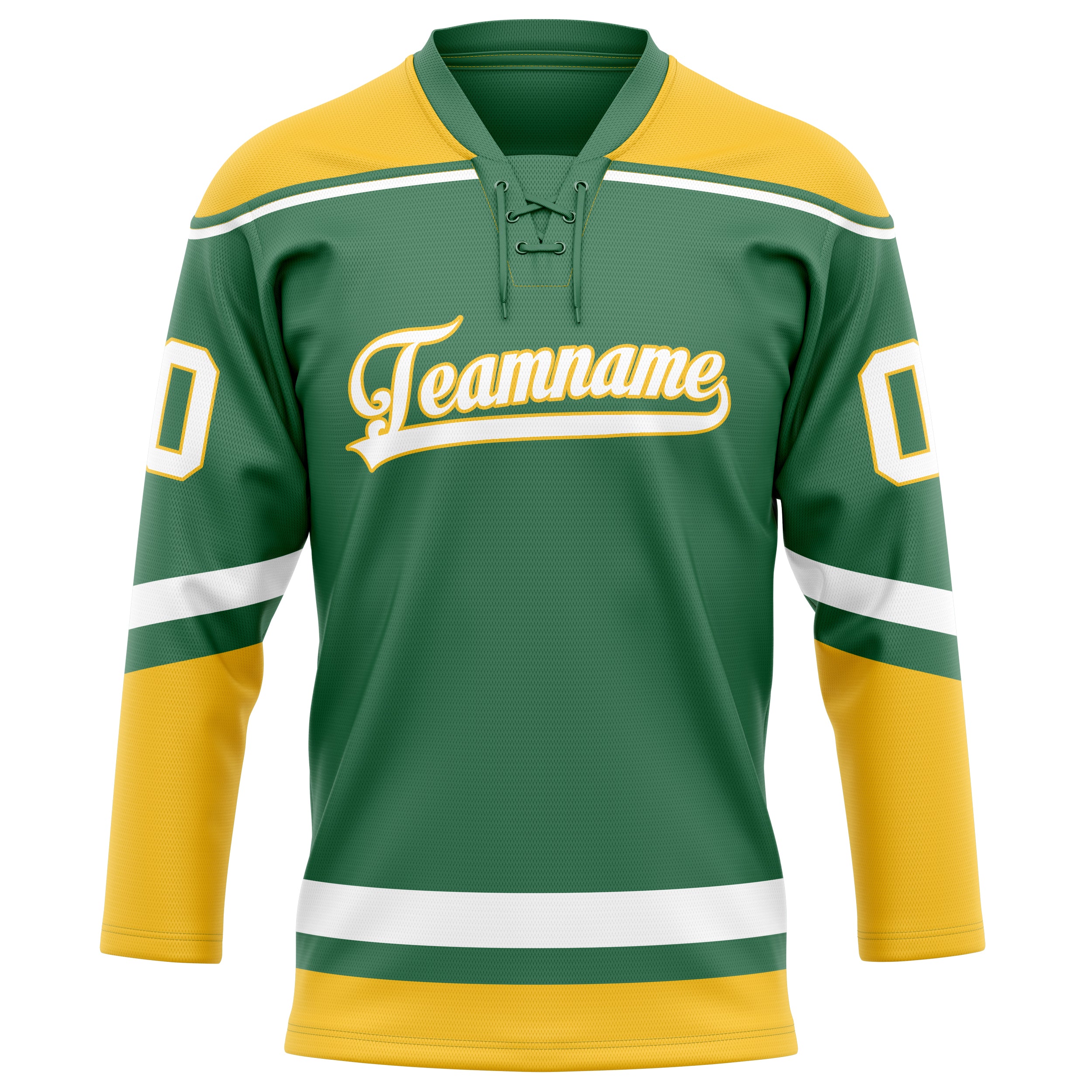 Grün Gold Eishockey Trikot