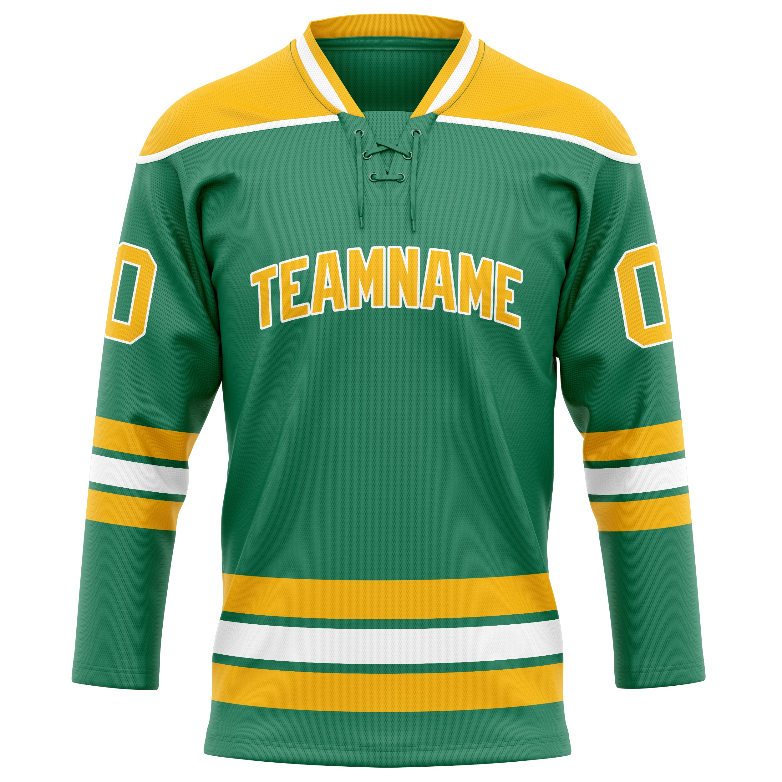 Grün Gold Eishockey Trikot