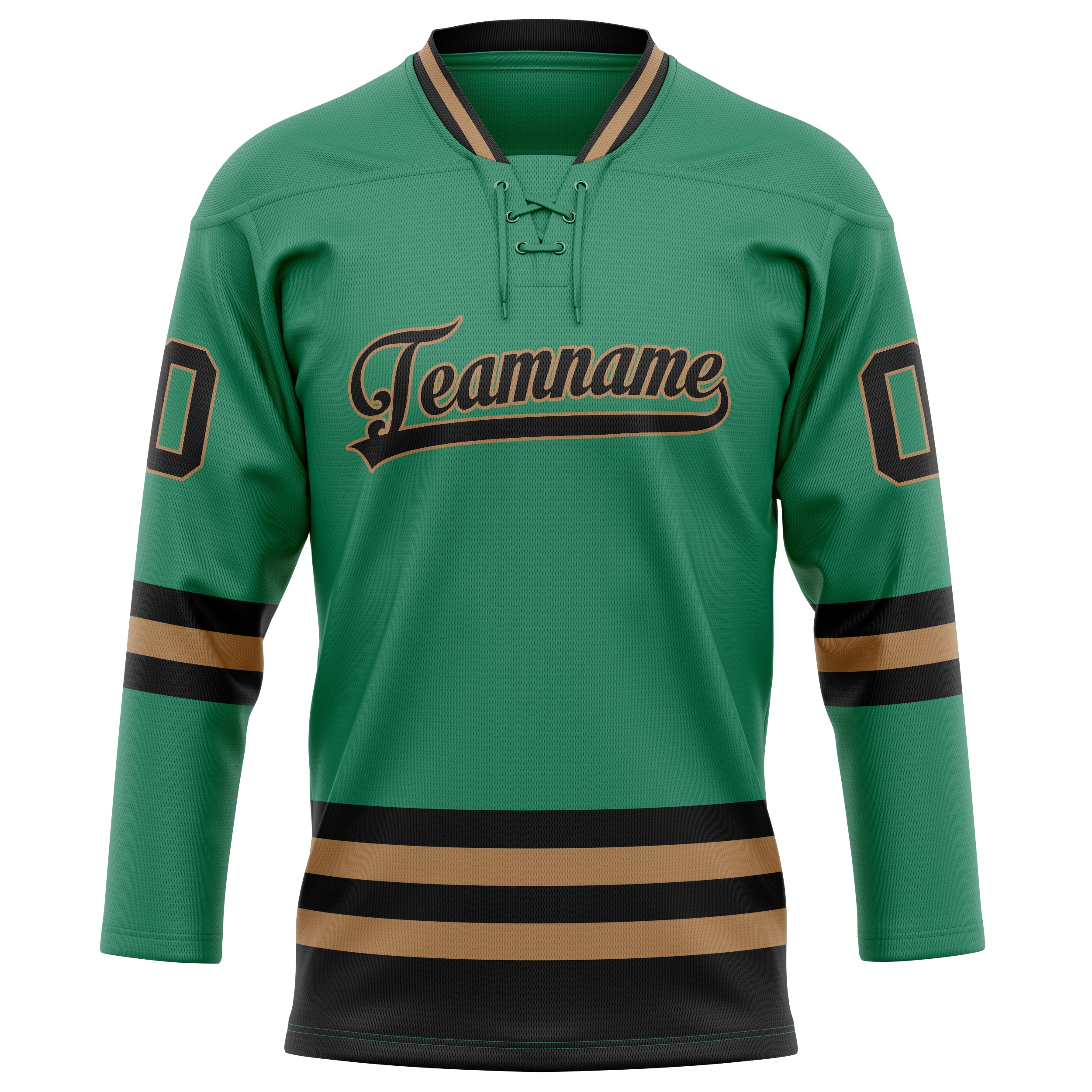 Grün Schwarz Eishockey Trikot