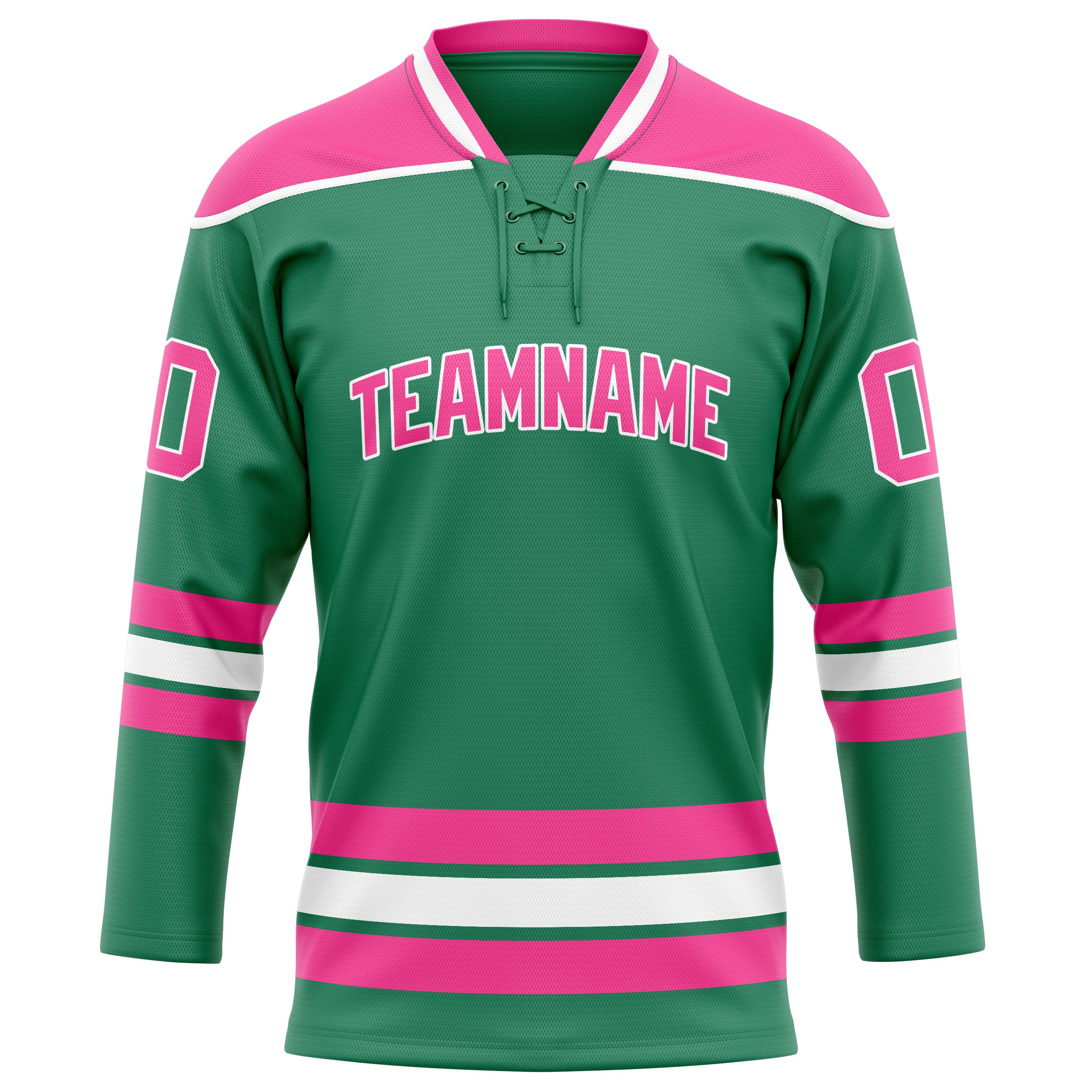 Grün Rosa Eishockey Trikot