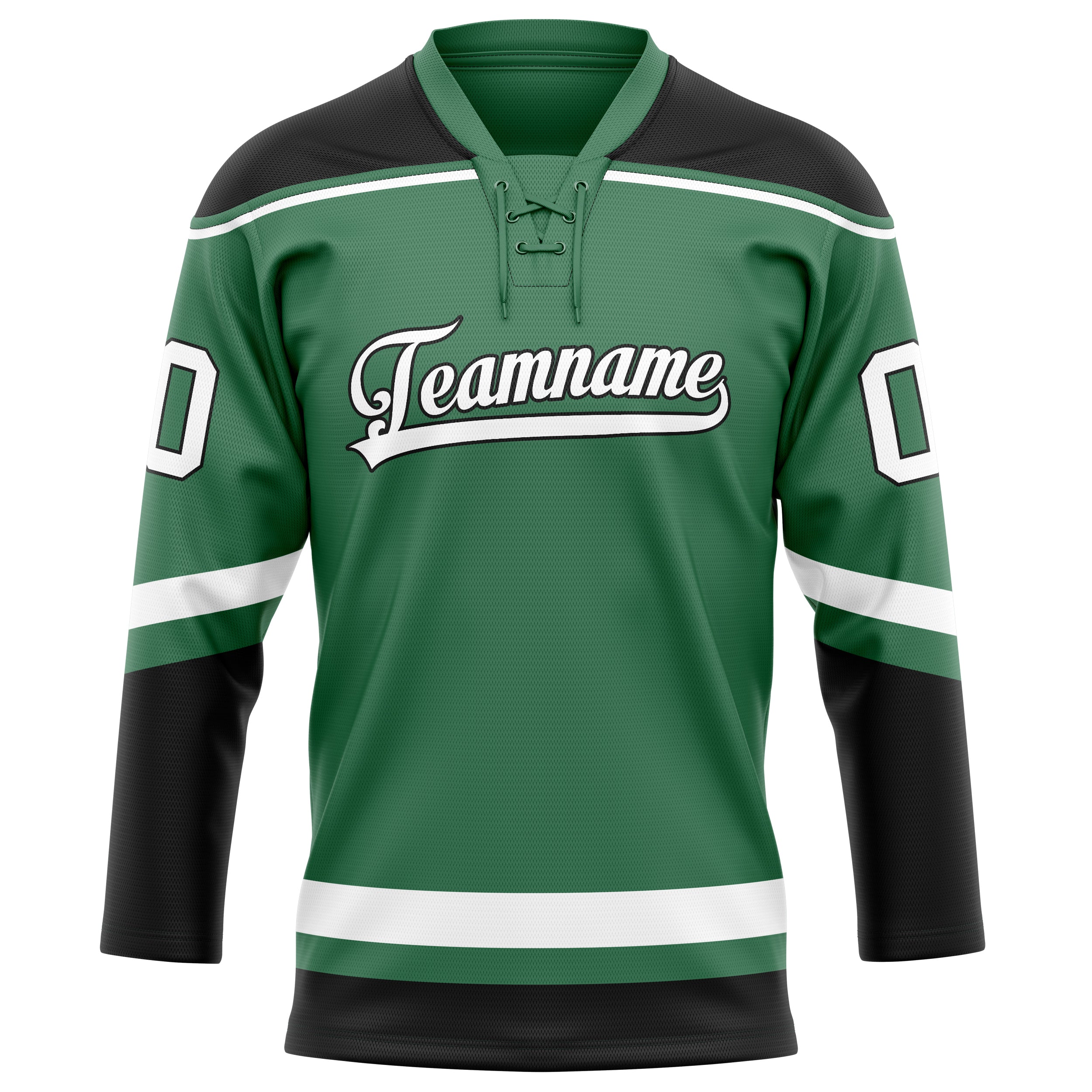 Grün Schwarz Eishockey Trikot