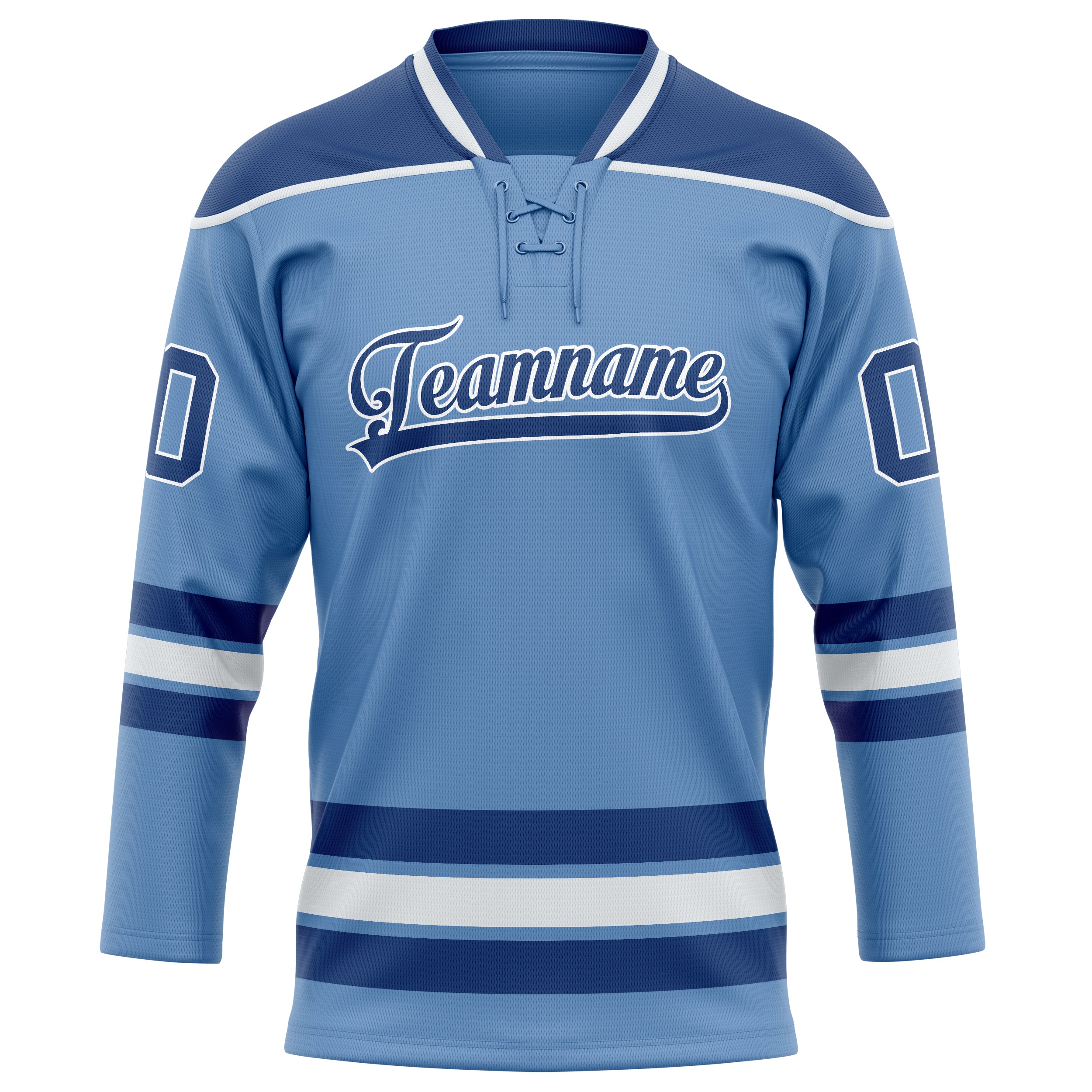 Hellblau Königsblau Eishockey Trikot