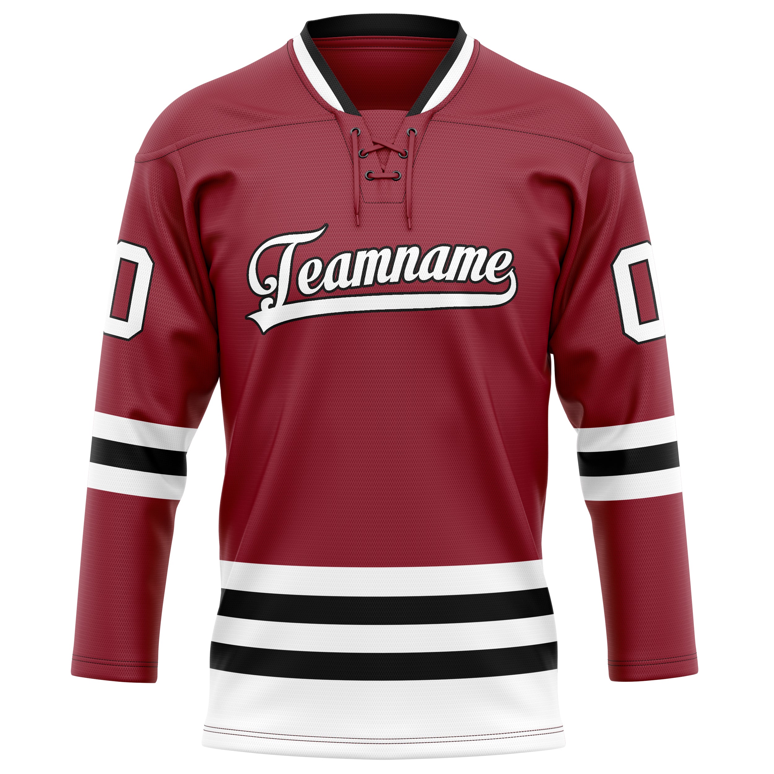 Kastanienbraun Schwarz Eishockey Trikot