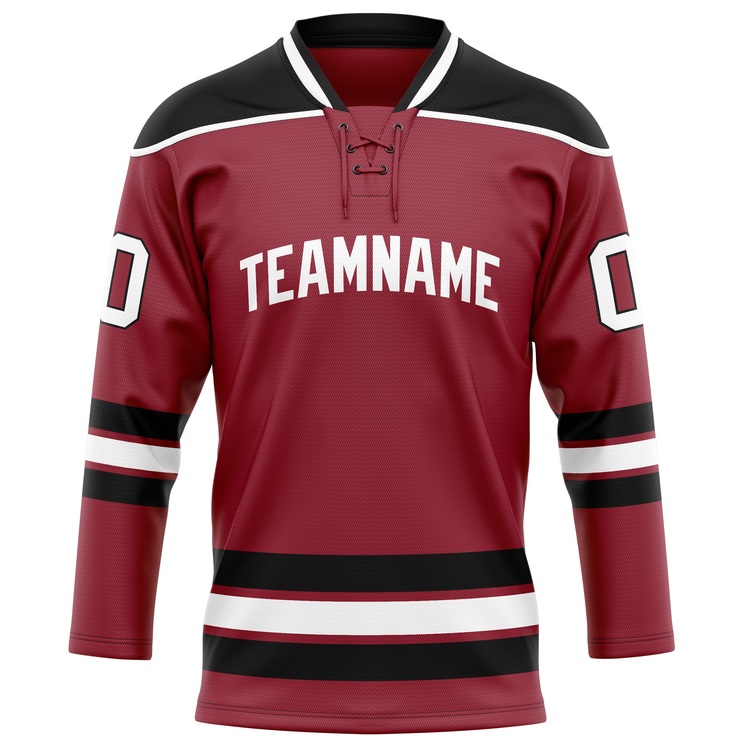 Kastanienbraun Schwarz Eishockey Trikot