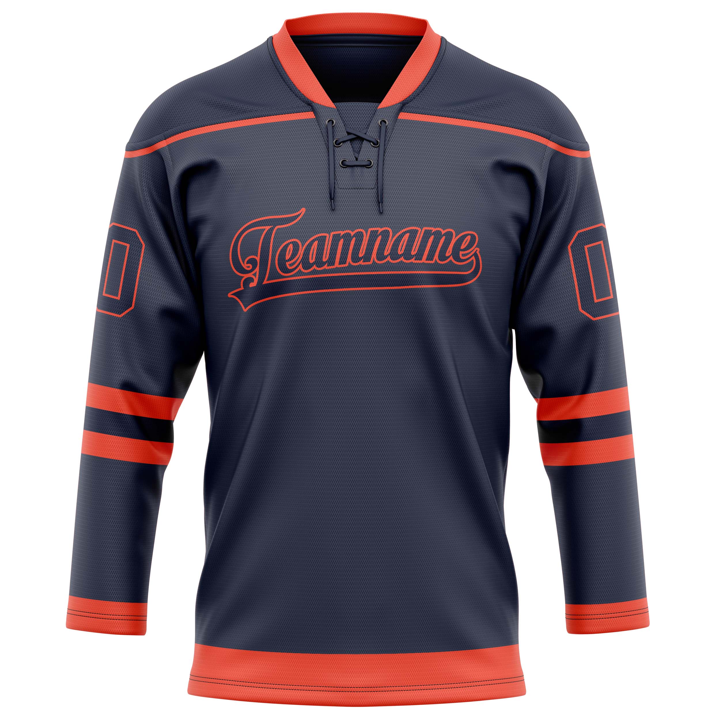 Marineblau Rot Eishockey Trikot