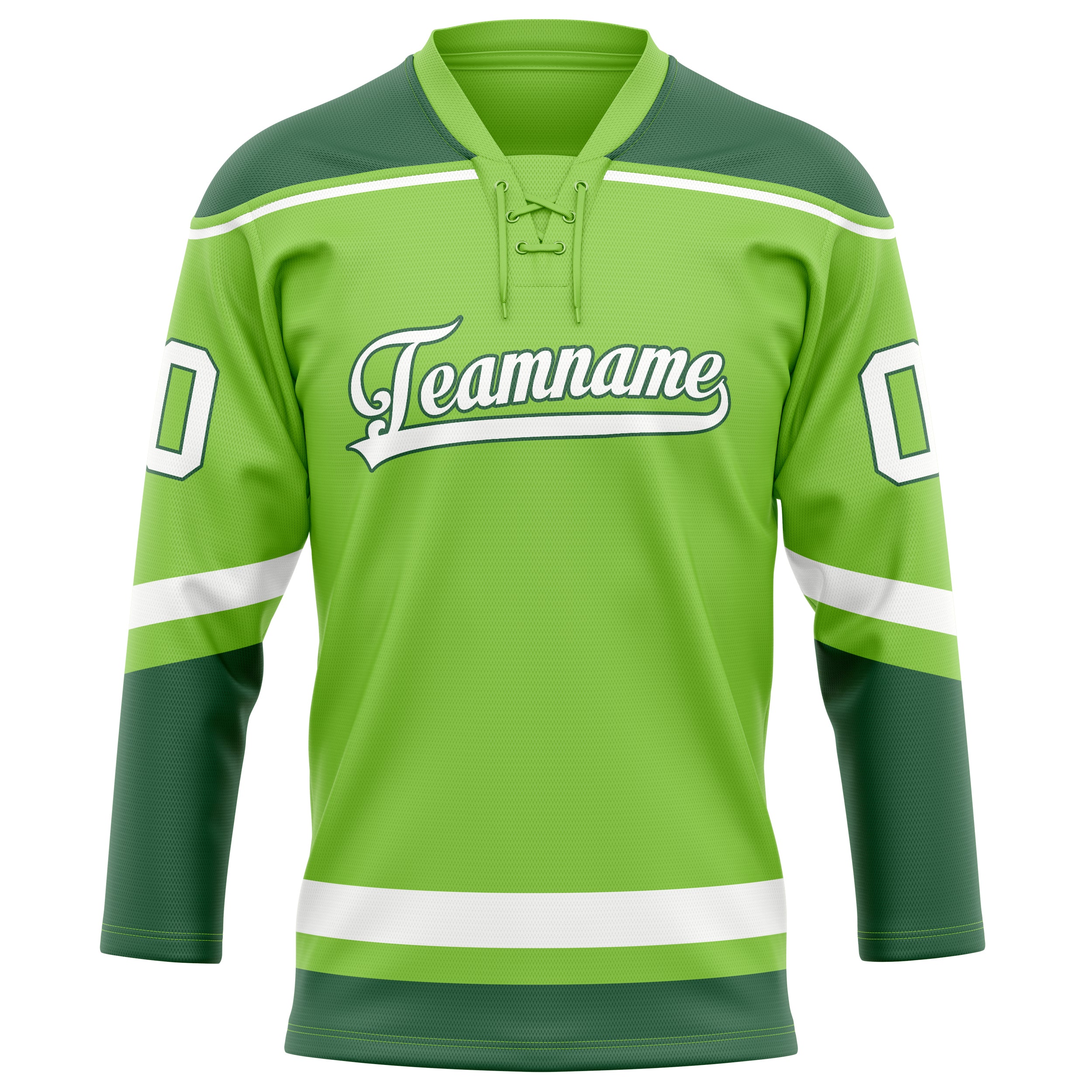 Neongrün Kelly Grün Eishockey Trikot