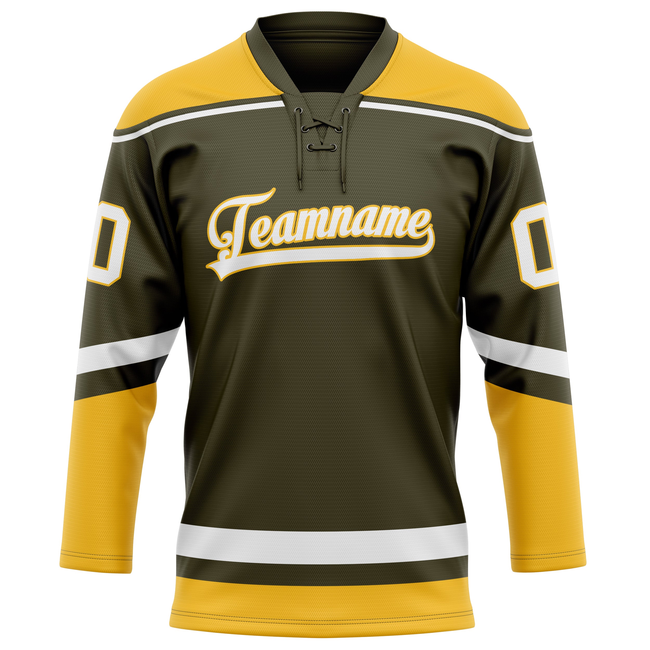 Oliv Gold Eishockey Trikot