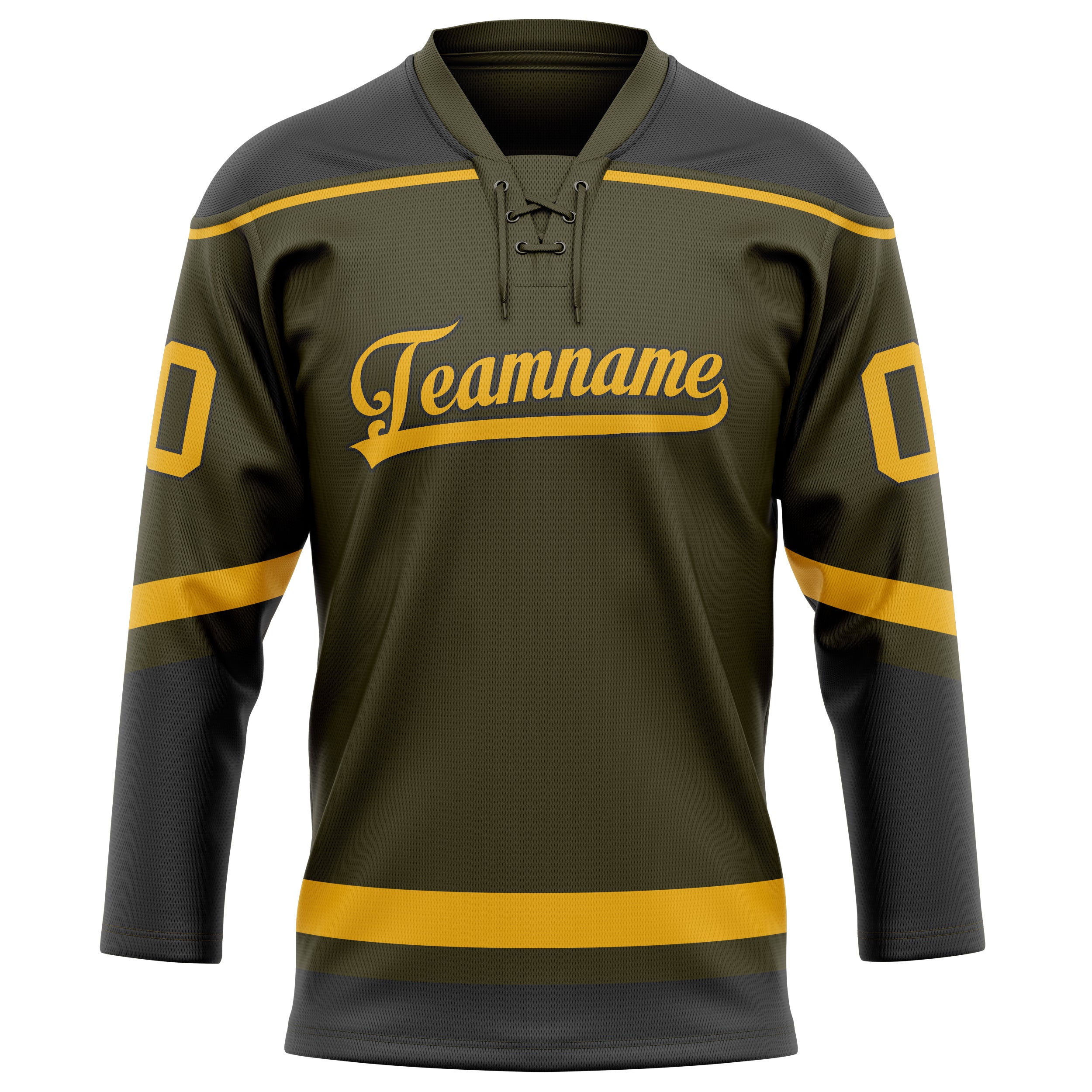 Oliv Gold Eishockey Trikot