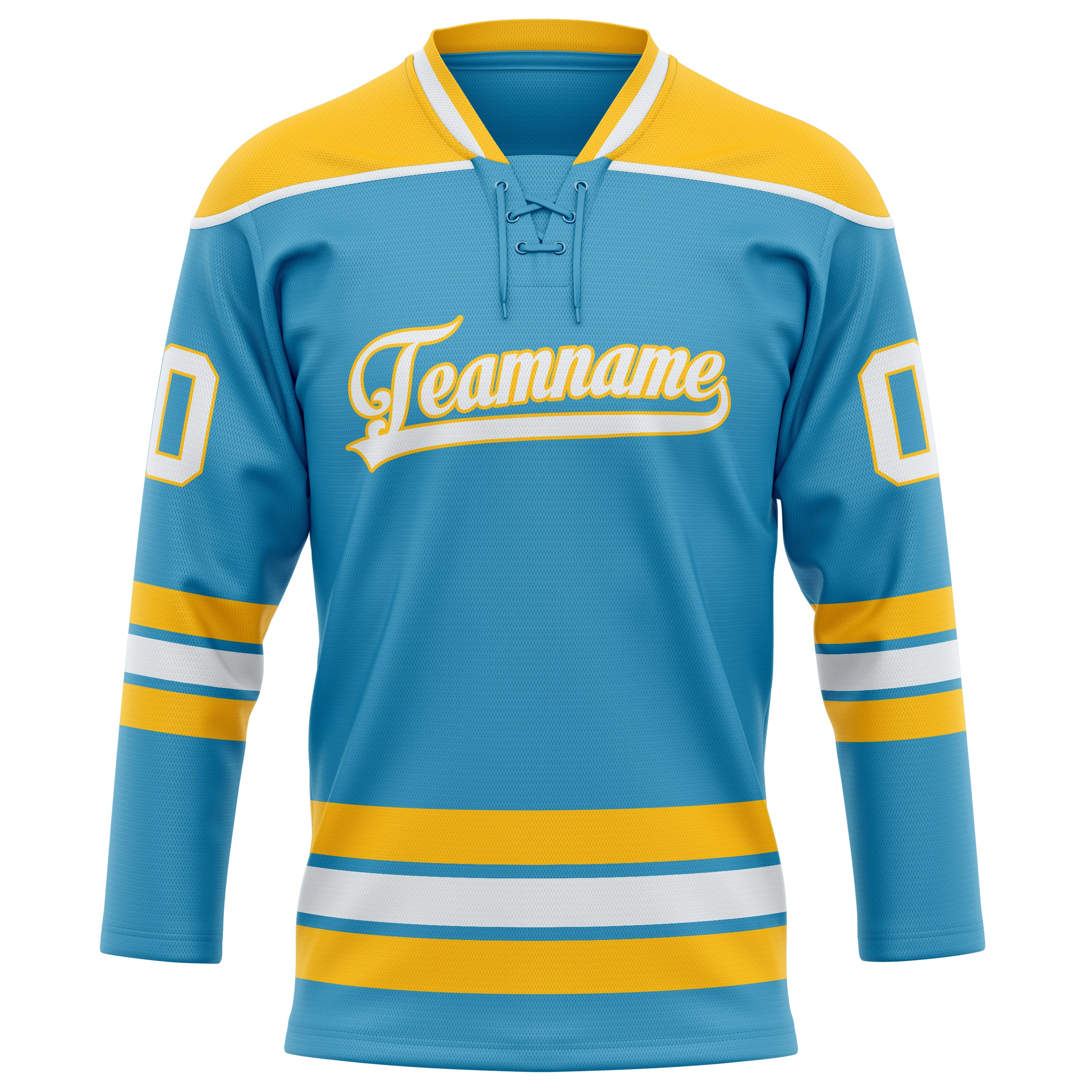 Pantherblau Gold Eishockey Trikot