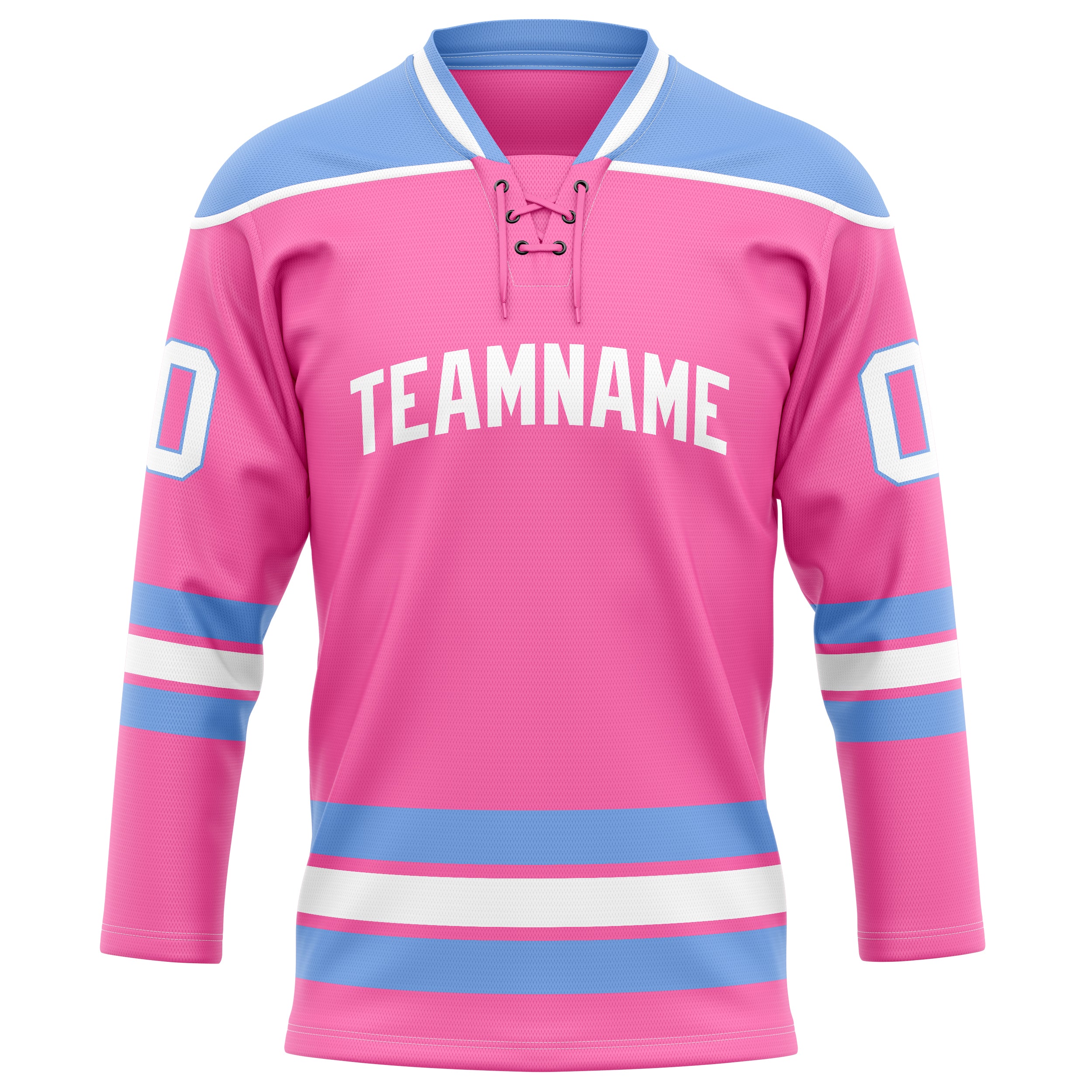 Rosa Hellblau Eishockey Trikot