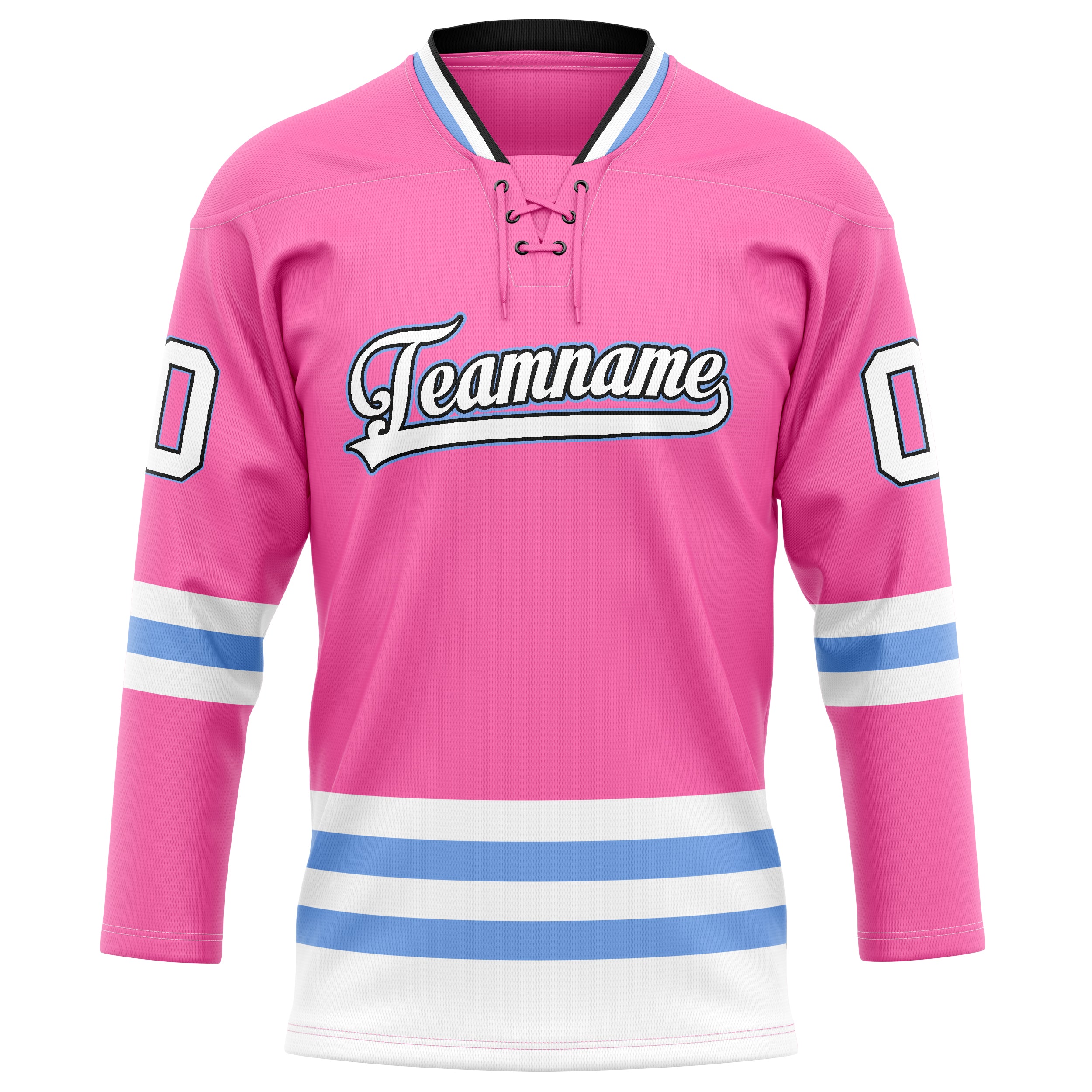 Rosa Hellblau Eishockey Trikot