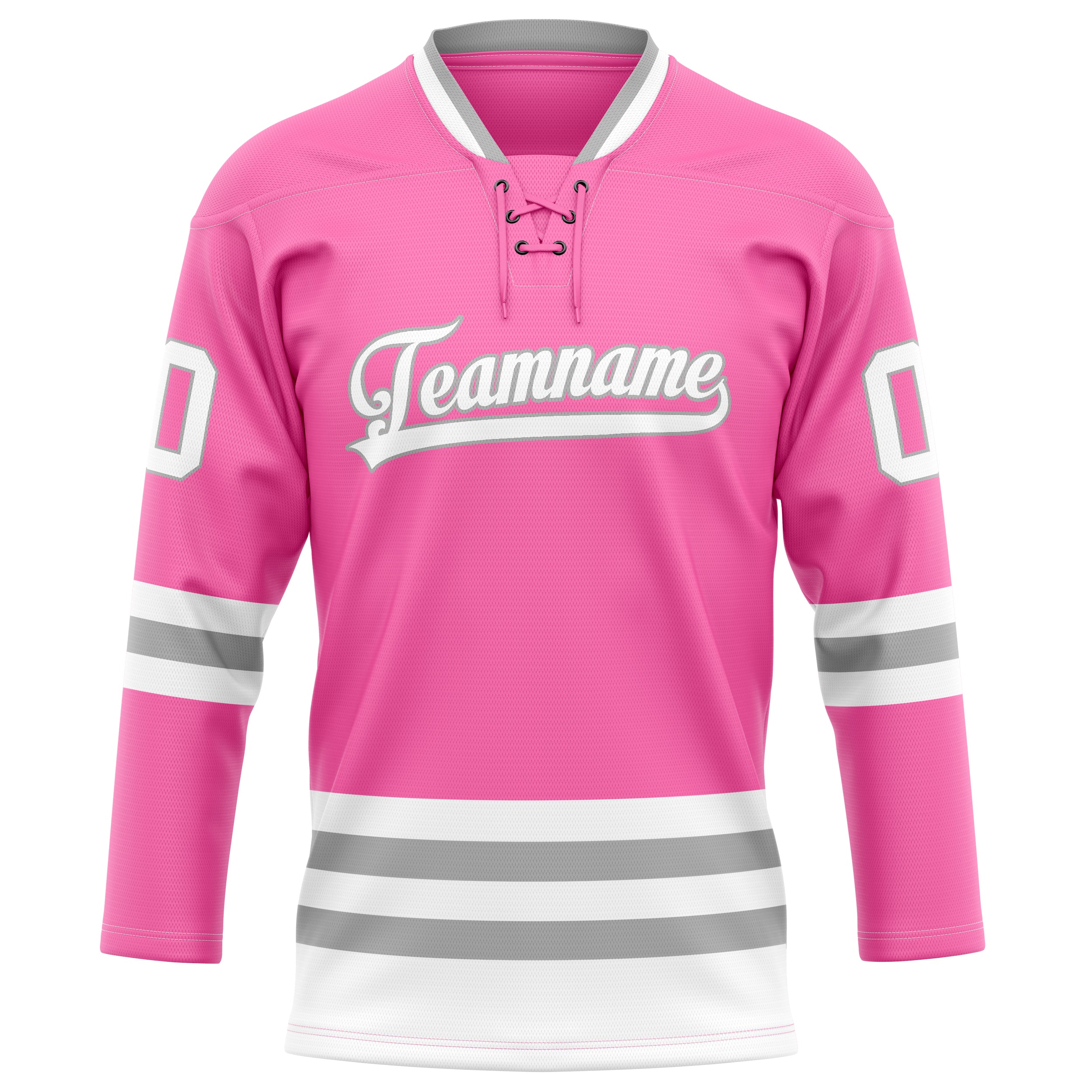 Rosa Grau Eishockey Trikot