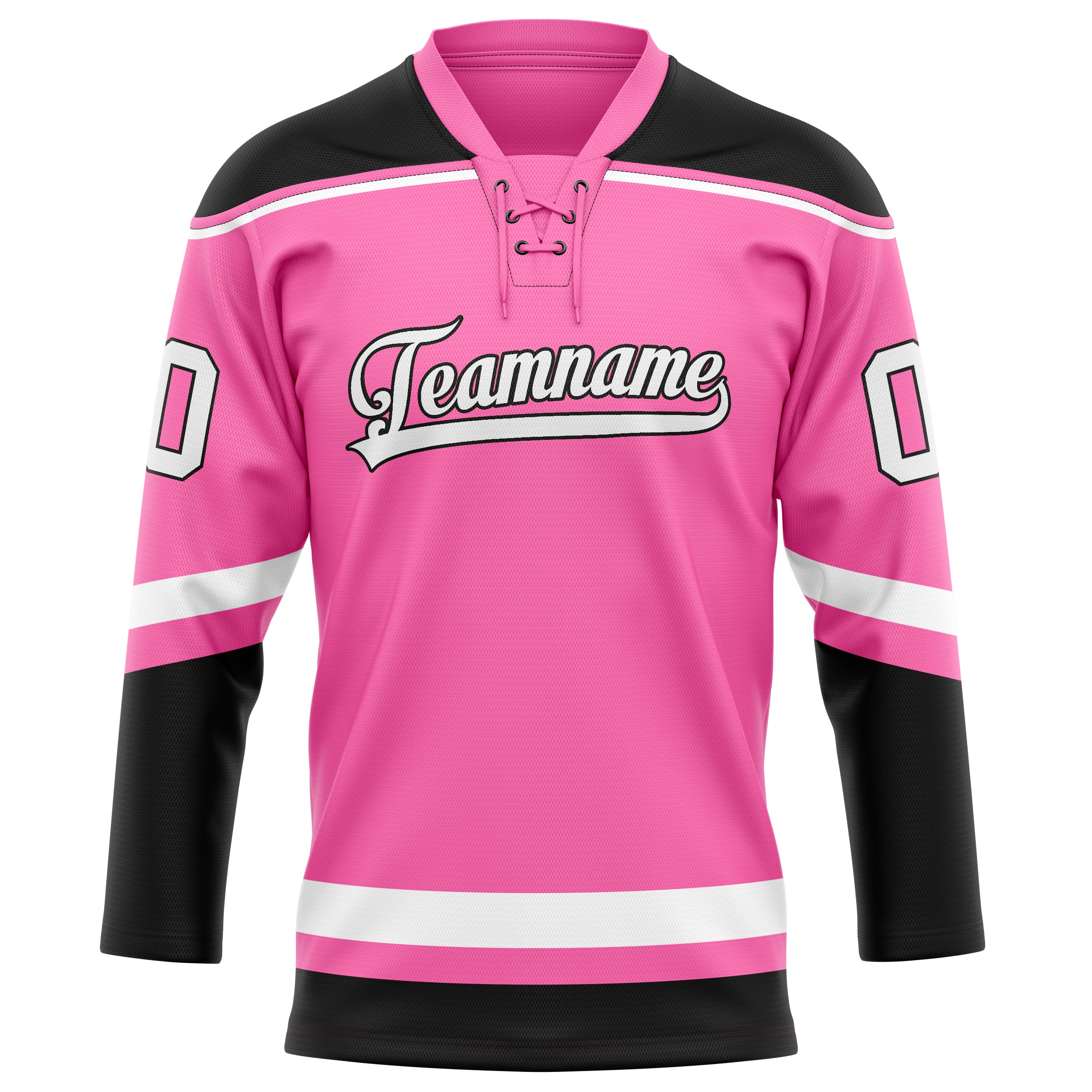 Rosa Schwarz Eishockey Trikot