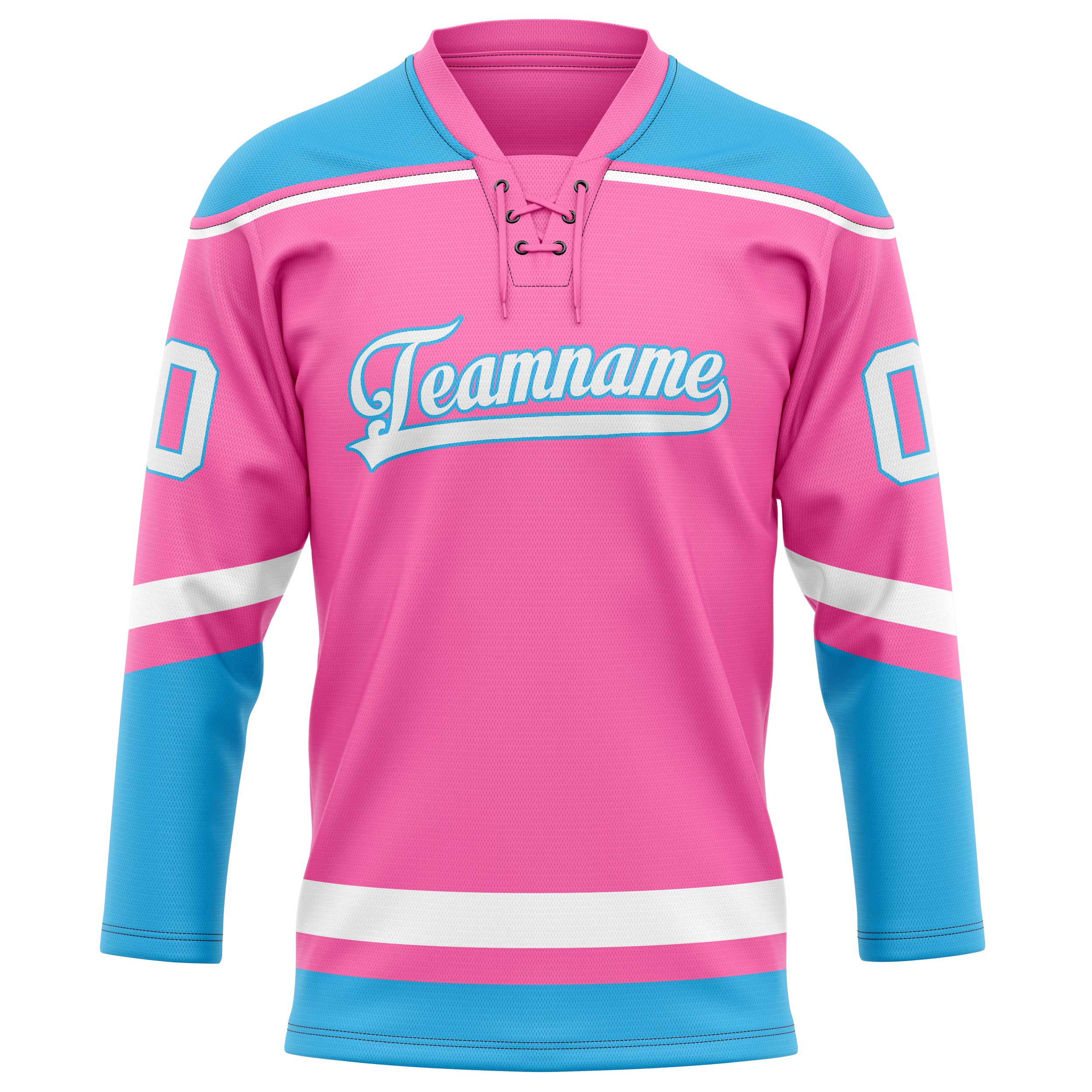 Rosa Blau Eishockey Trikot