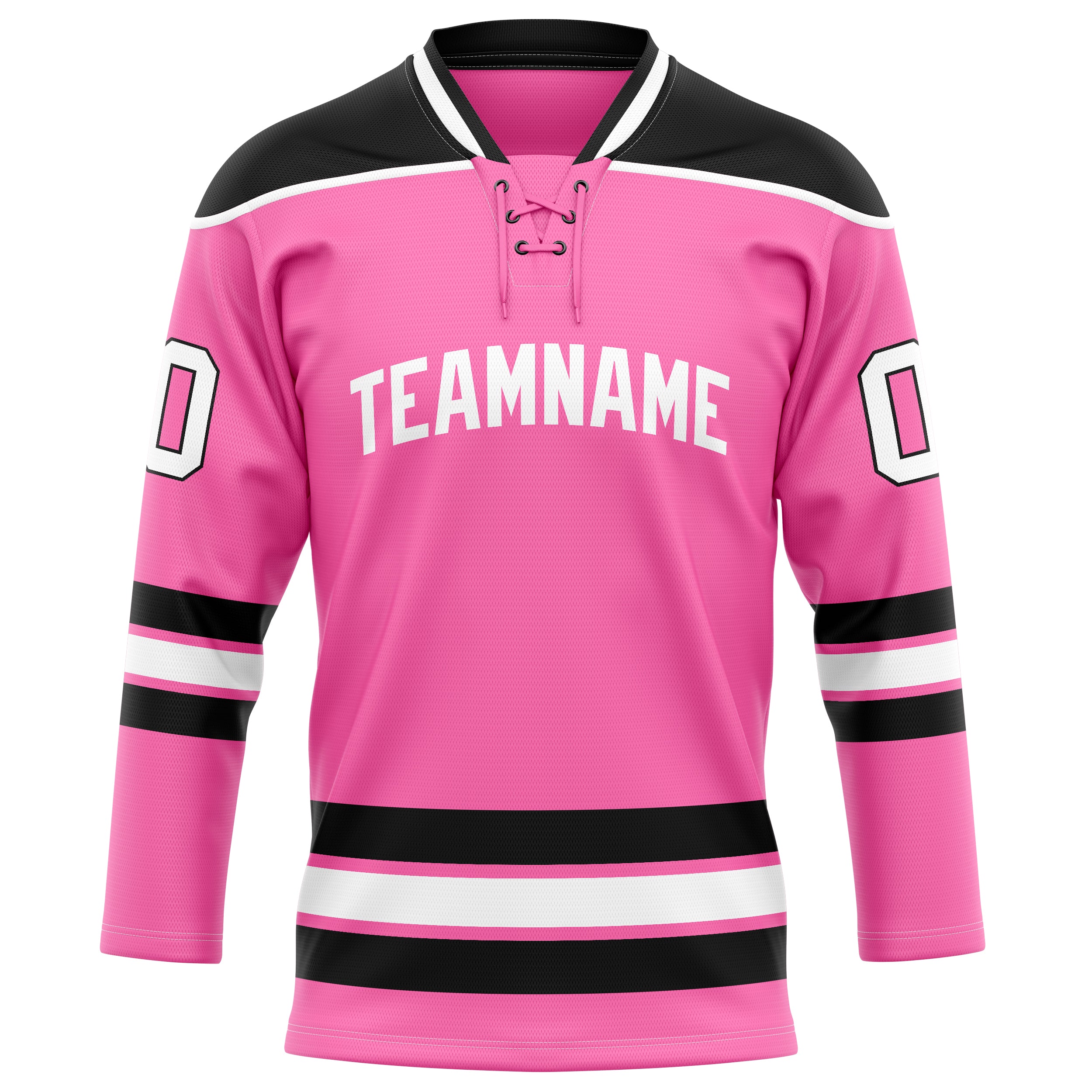 Rosa Schwarz Eishockey Trikot