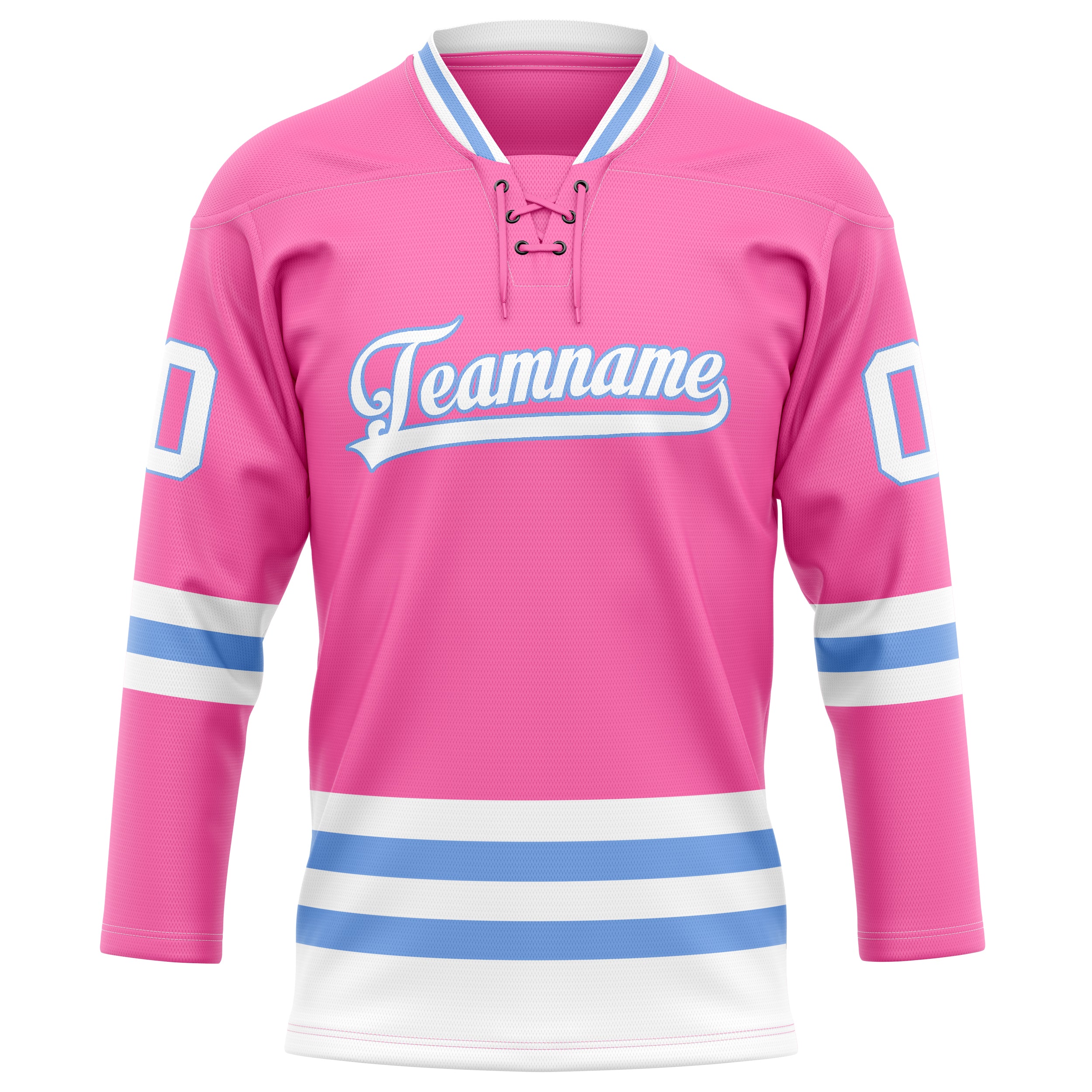 Rosa Hellblau Eishockey Trikot