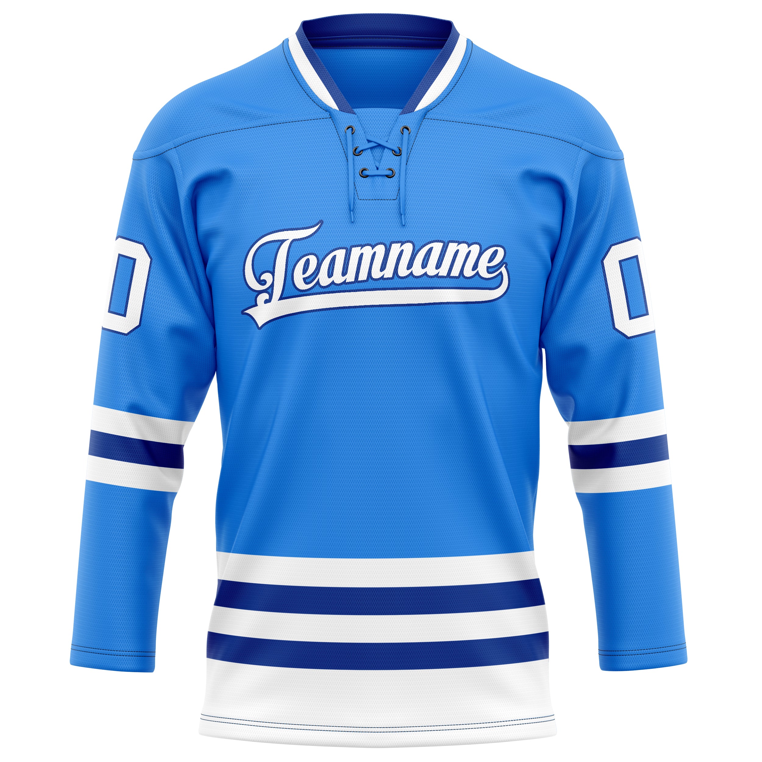 Puderblau Königsblau Eishockey Trikot