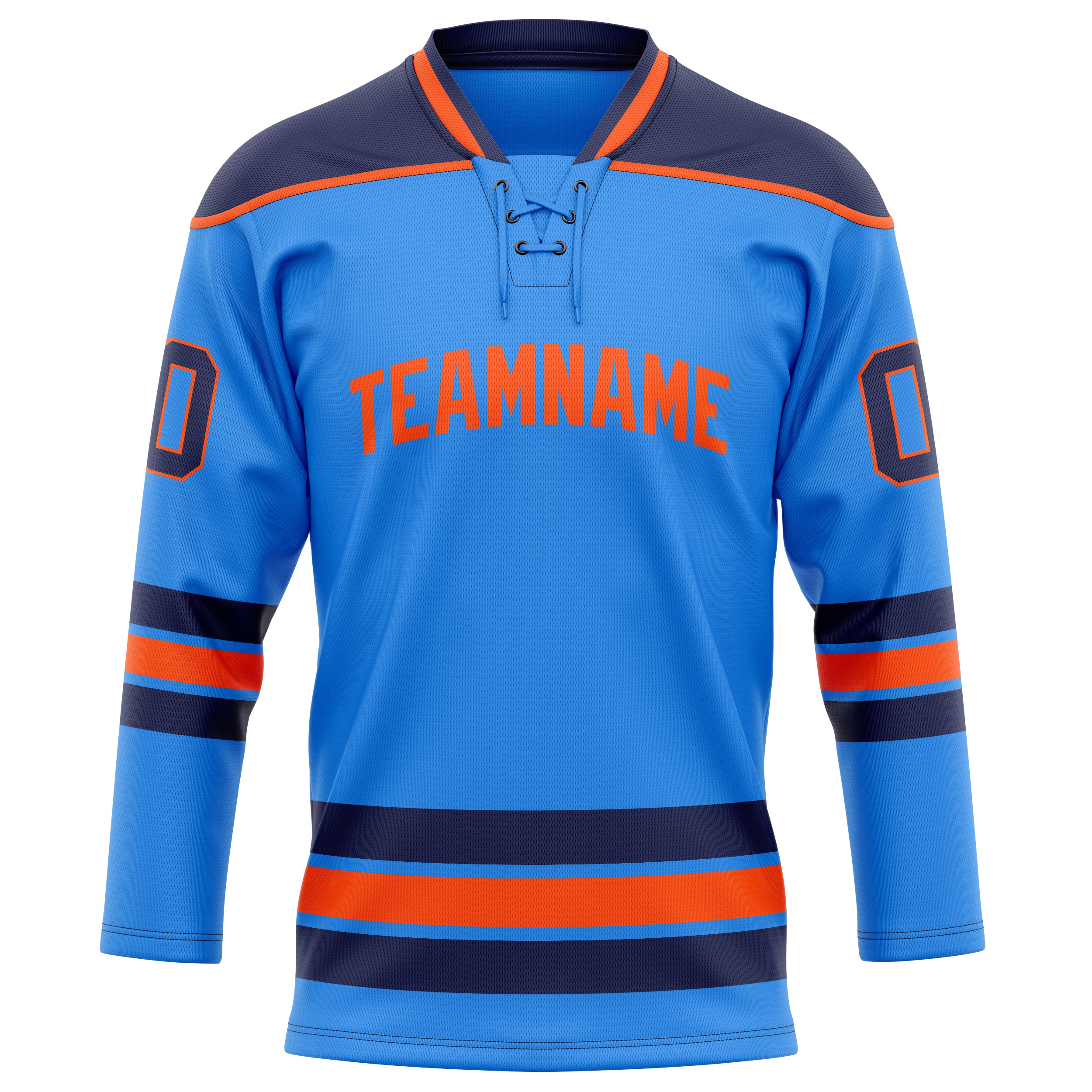 Puderblau Marineblau Eishockey Trikot