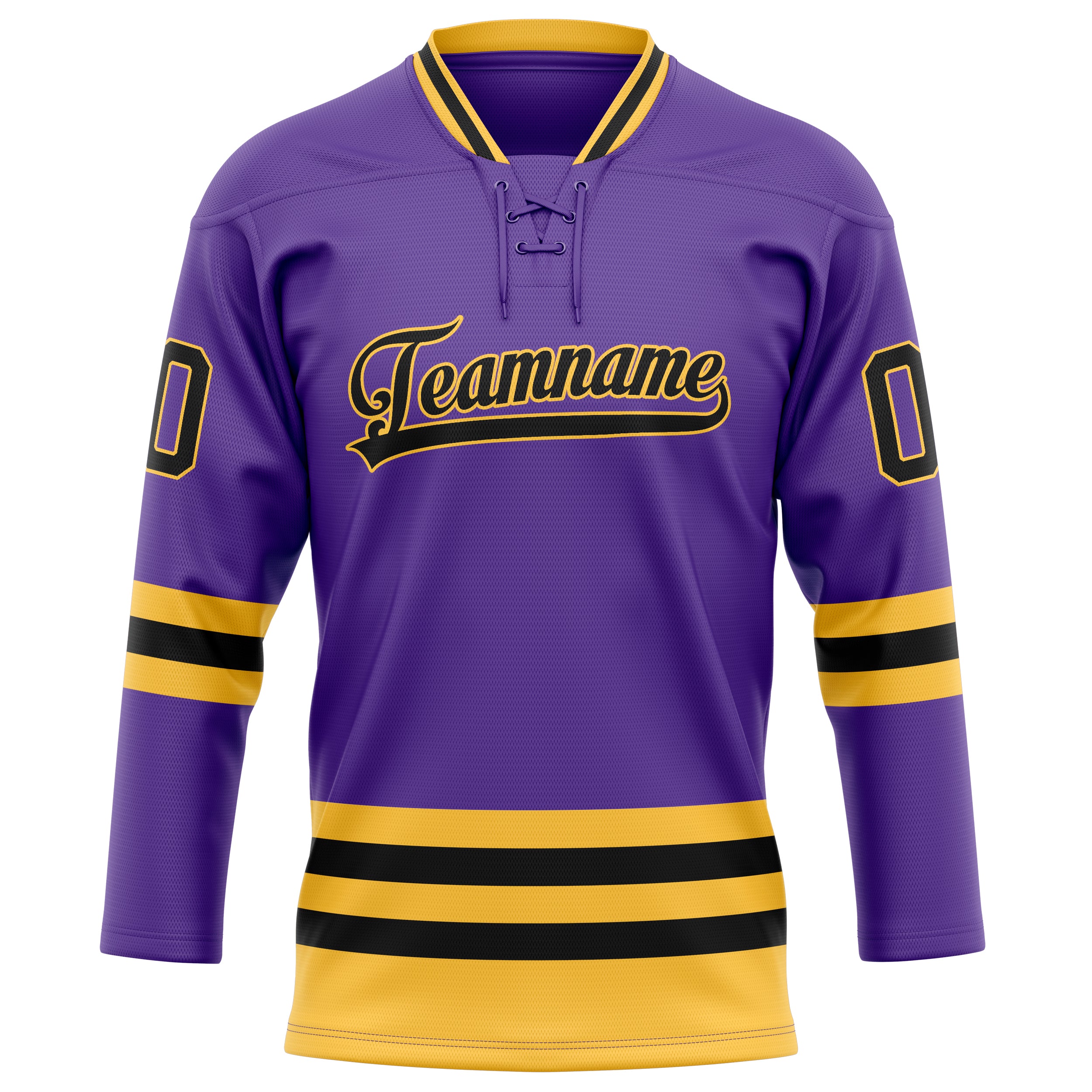 Lila Gold Eishockey Trikot