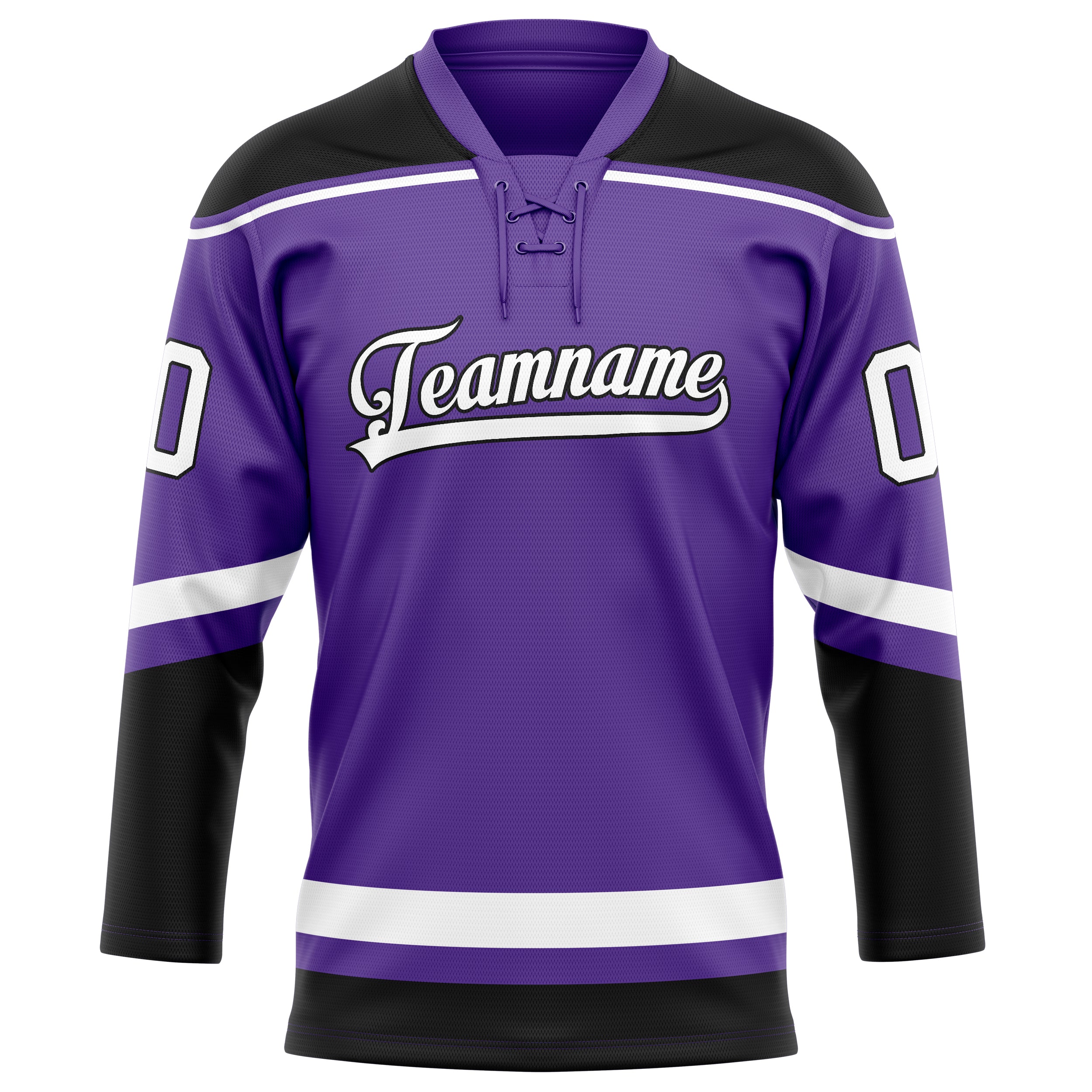 Lila Schwarz Eishockey Trikot