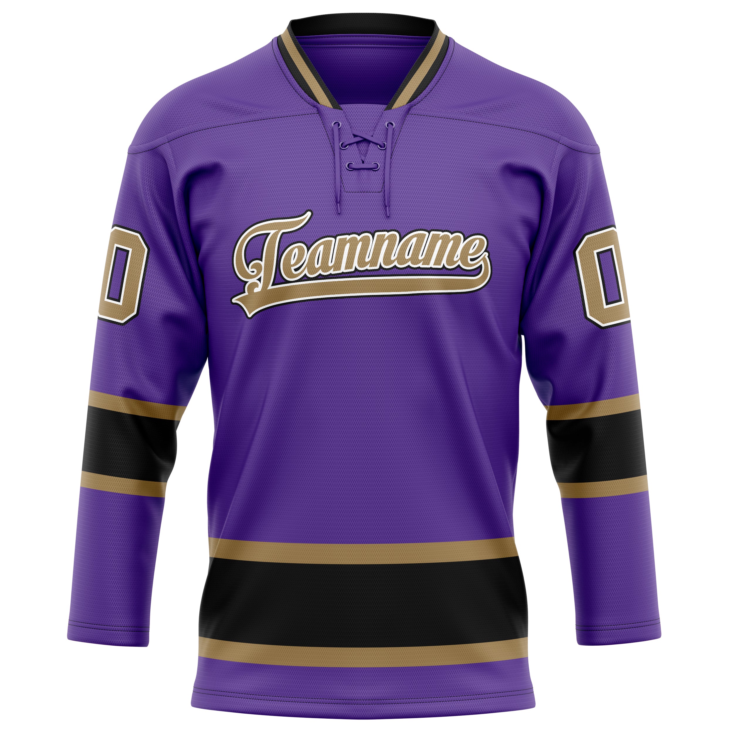 Lila Altgold Eishockey Trikot