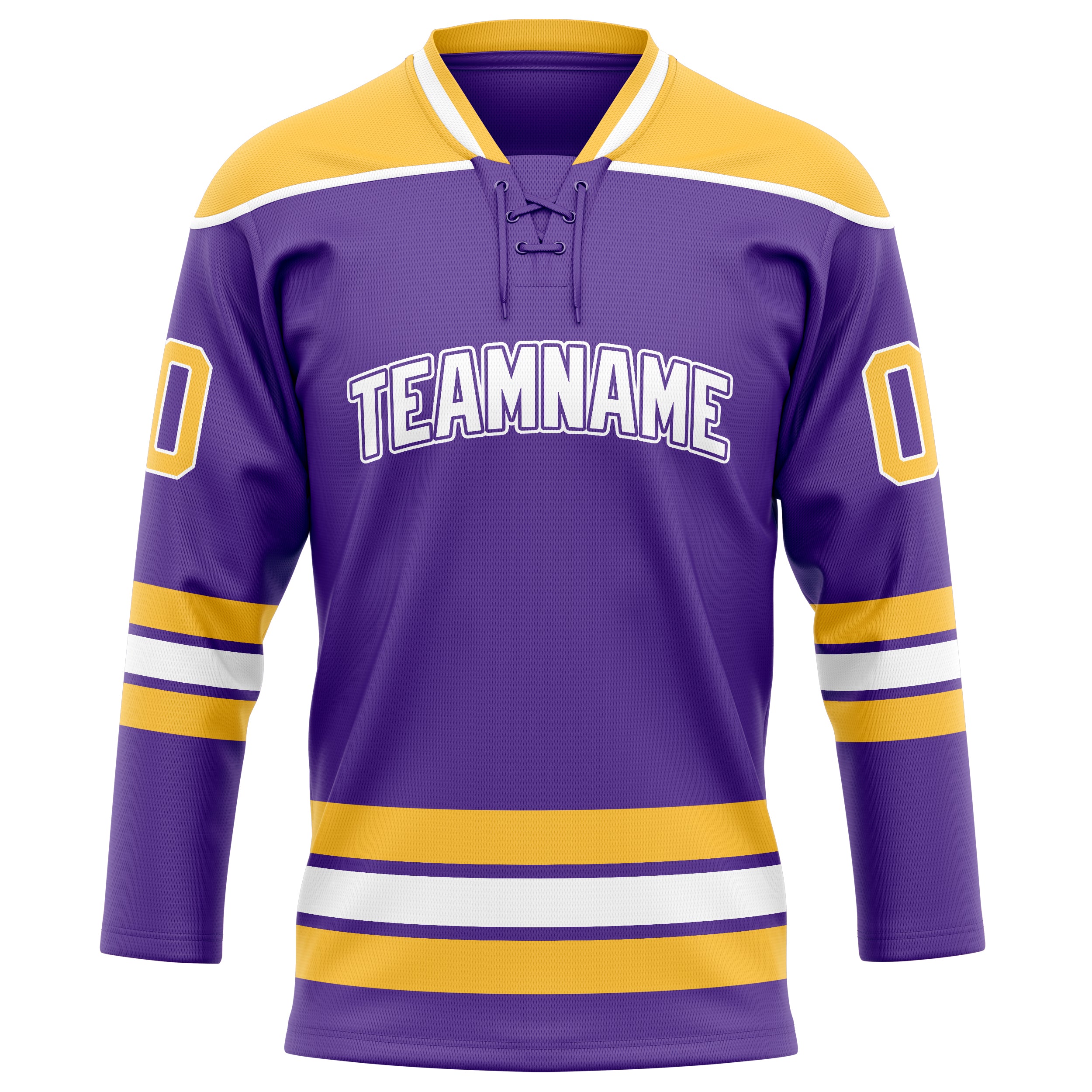 Lila Gold Eishockey Trikot