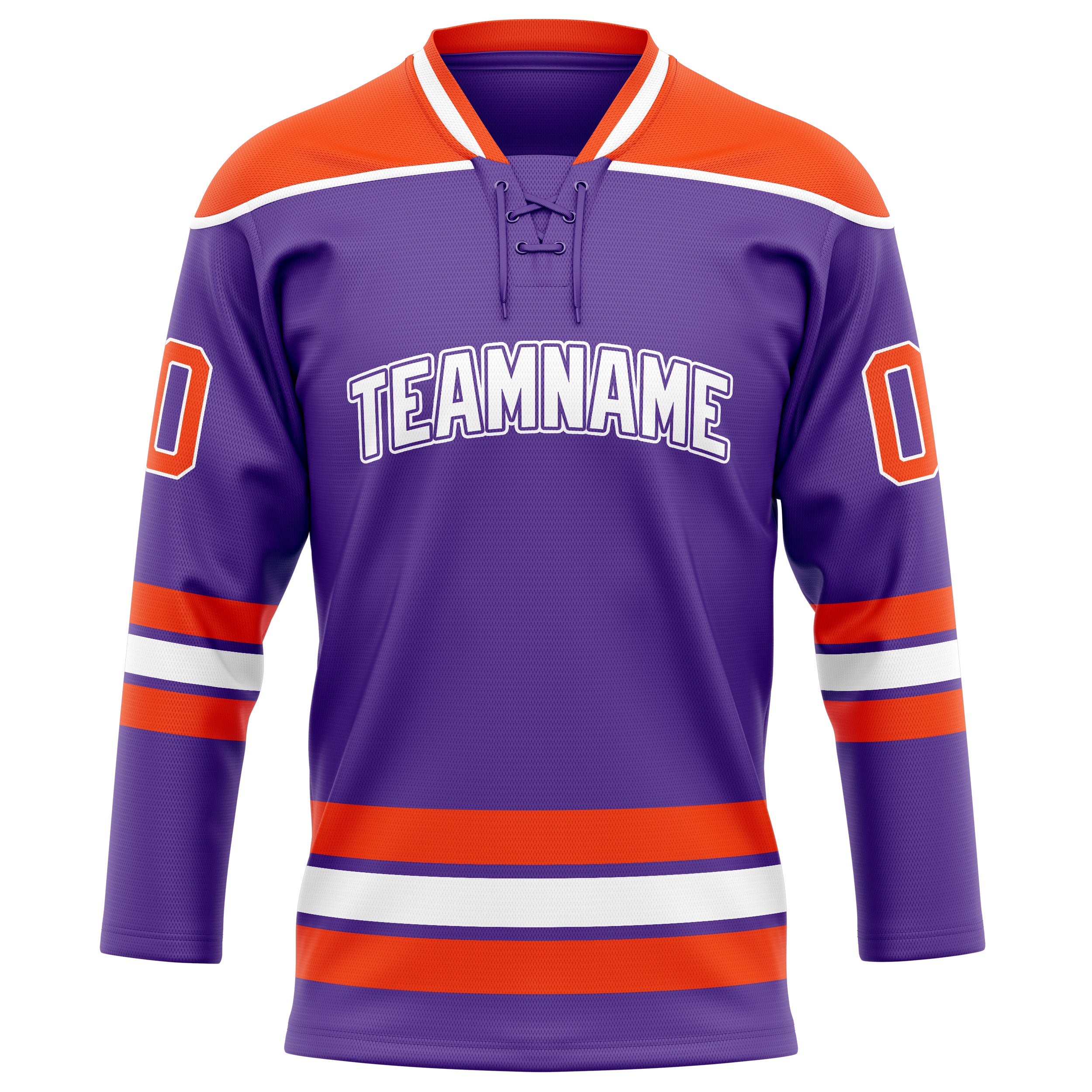 Lila Orange Eishockey Trikot