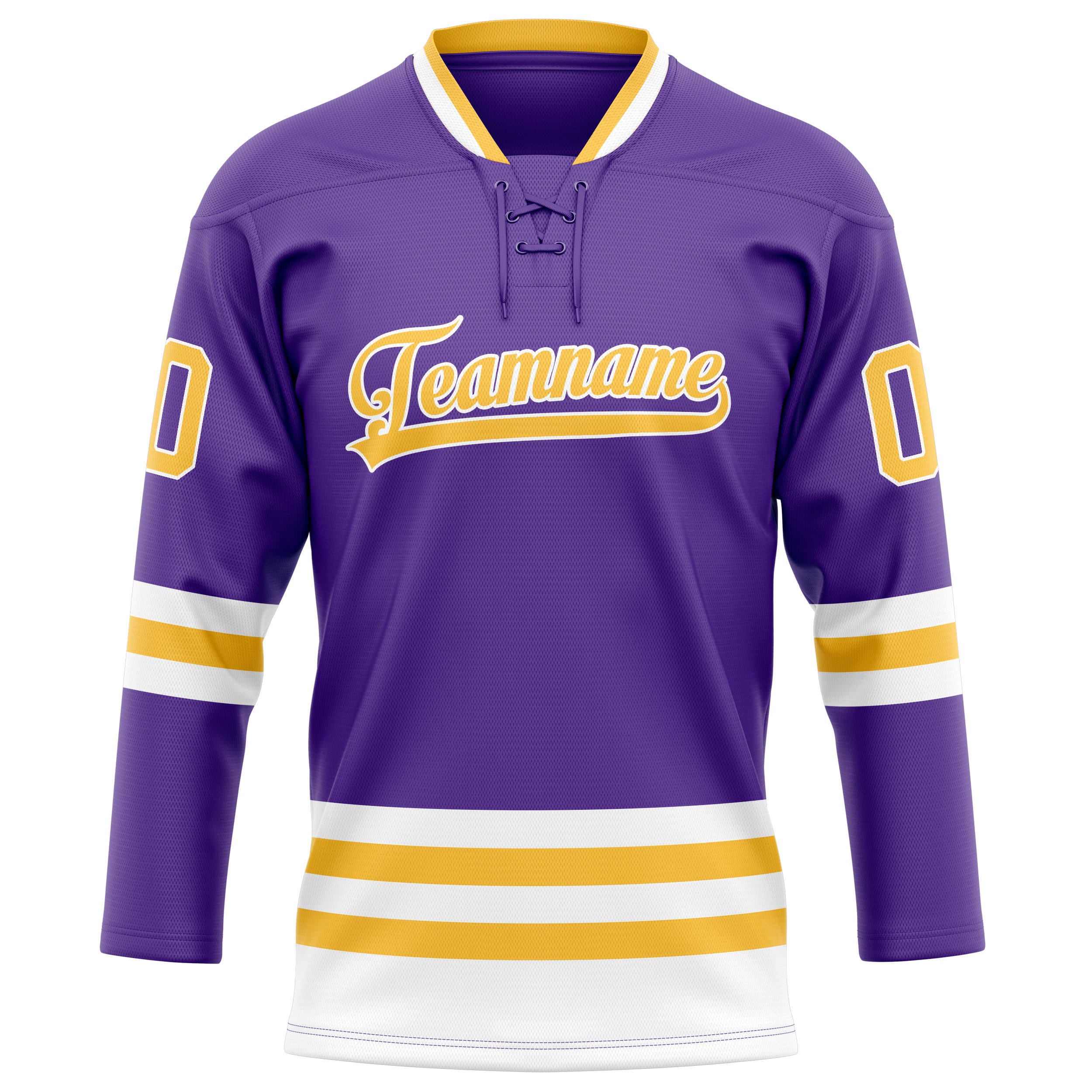 Lila Gold Eishockey Trikot