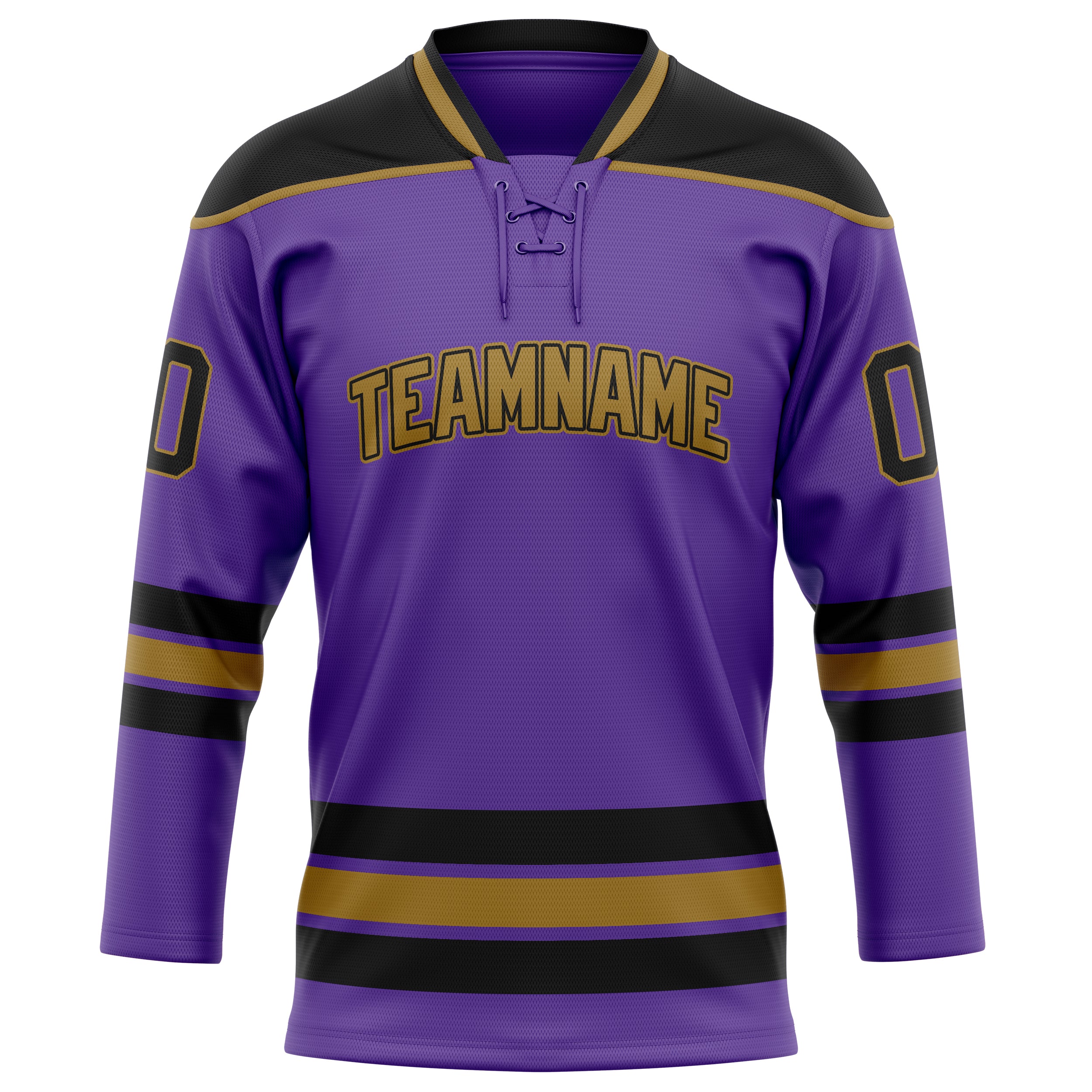 Lila Schwarz Eishockey Trikot