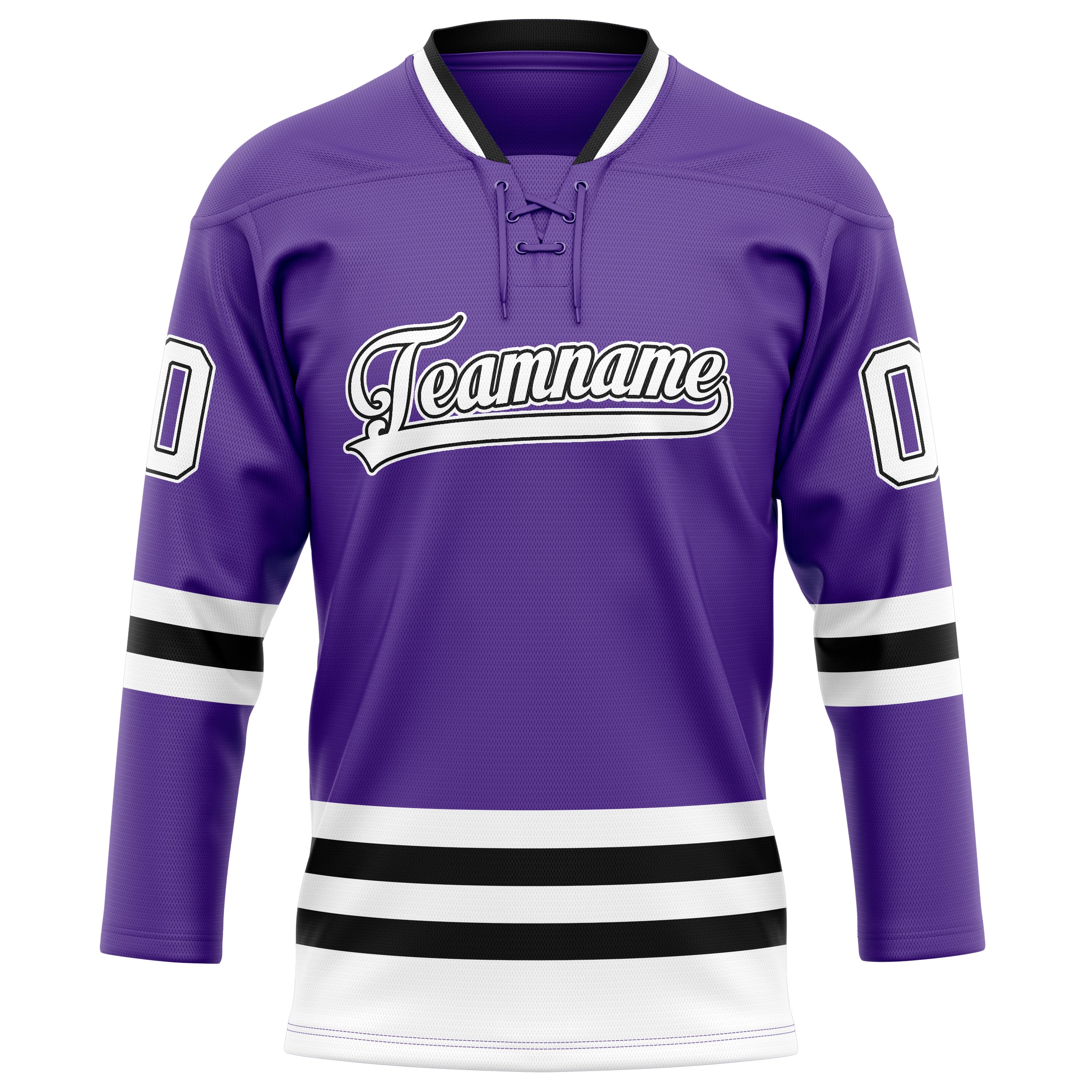 Lila Schwarz Eishockey Trikot