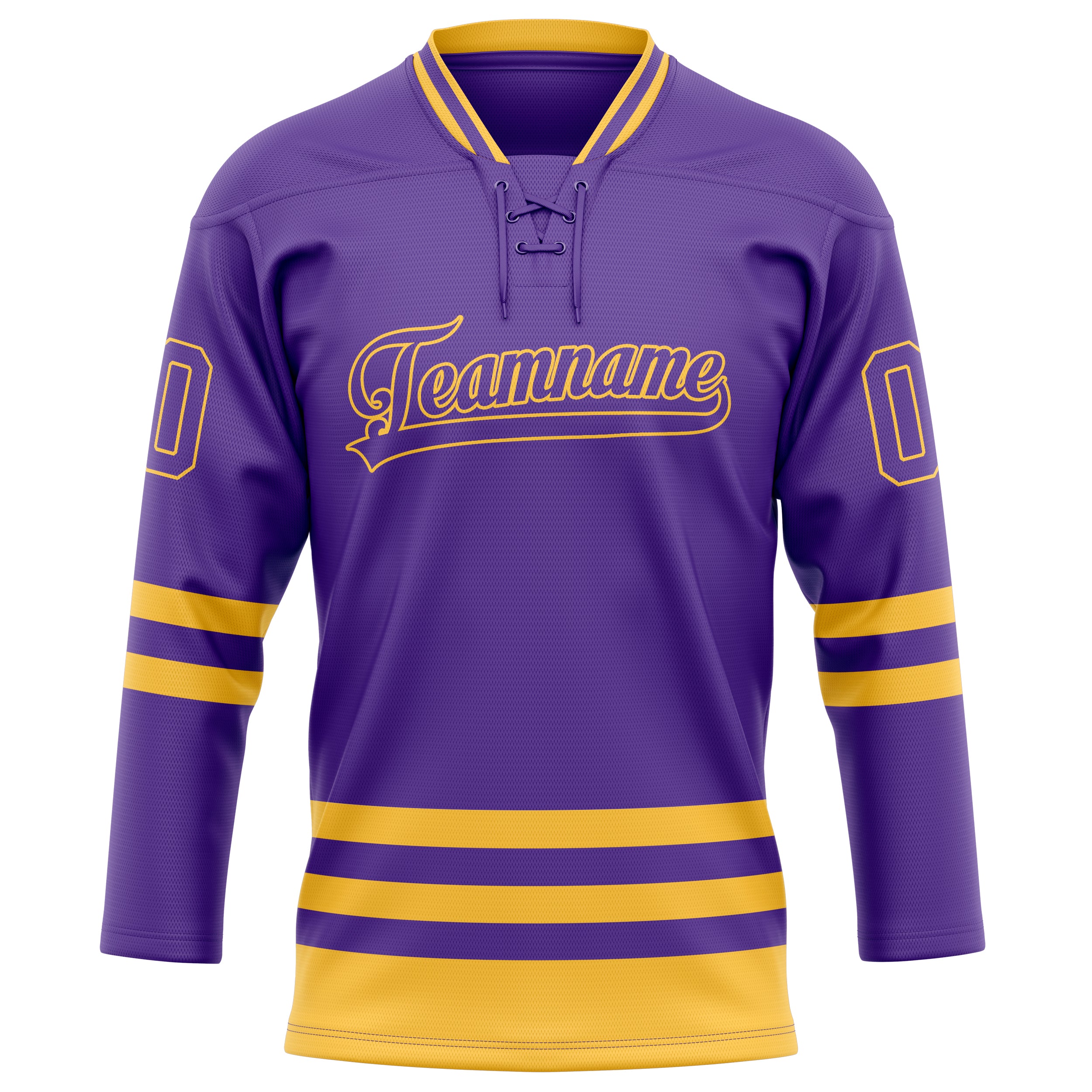 Lila Gold Eishockey Trikot