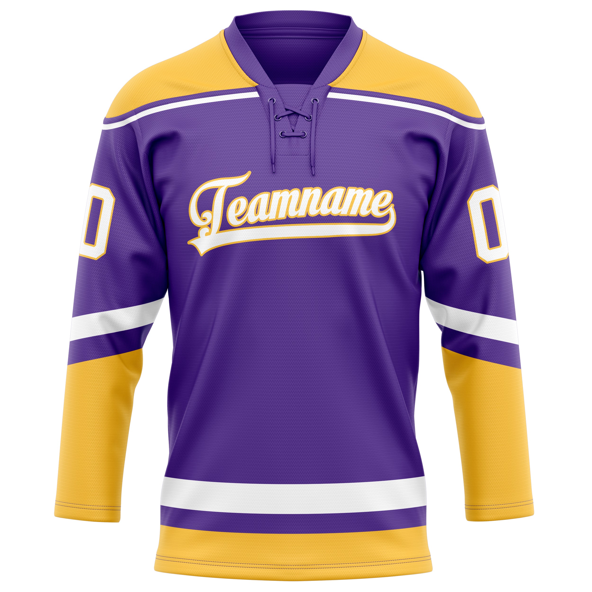 Lila Gold Eishockey Trikot