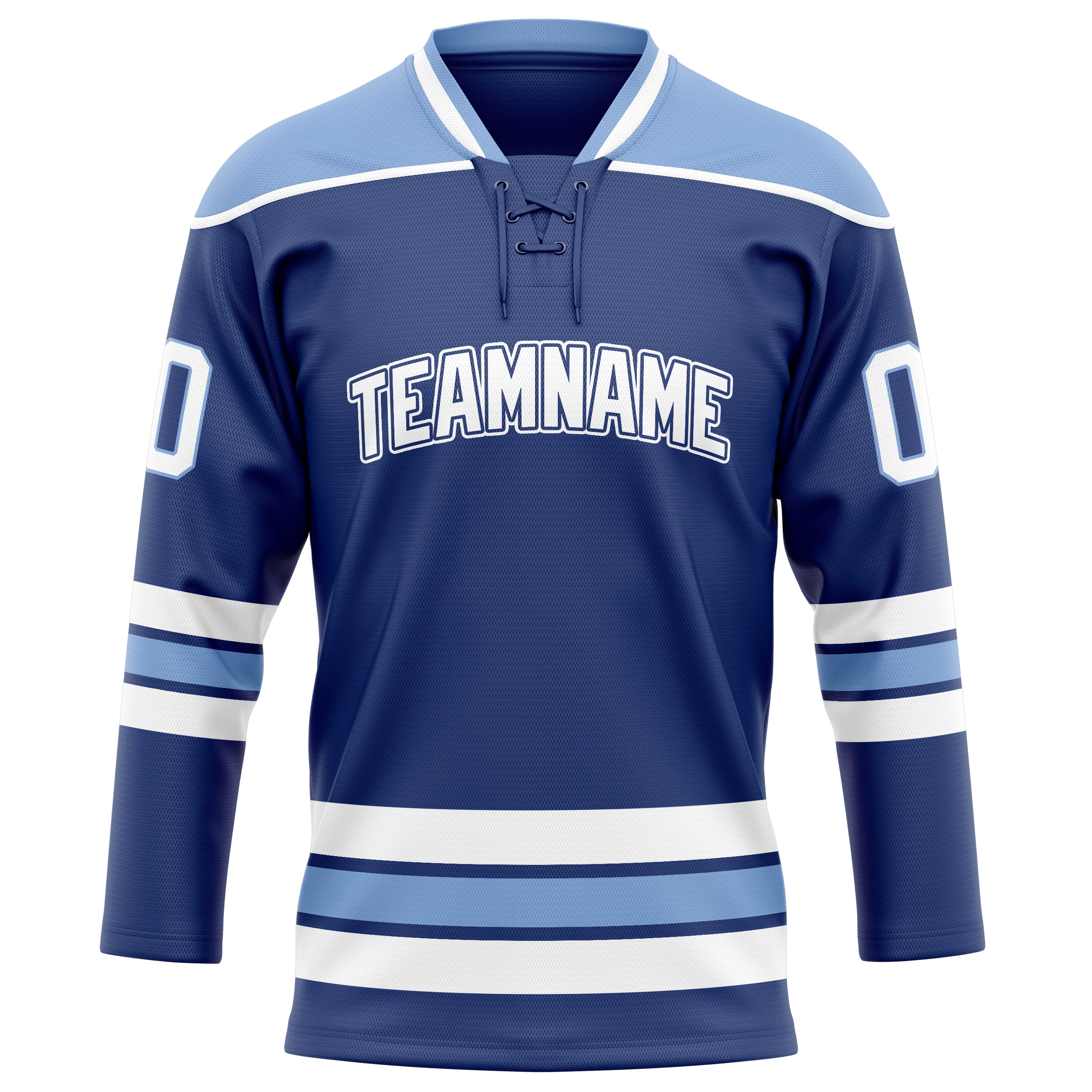 Königsblau Hellblau Eishockey Trikot