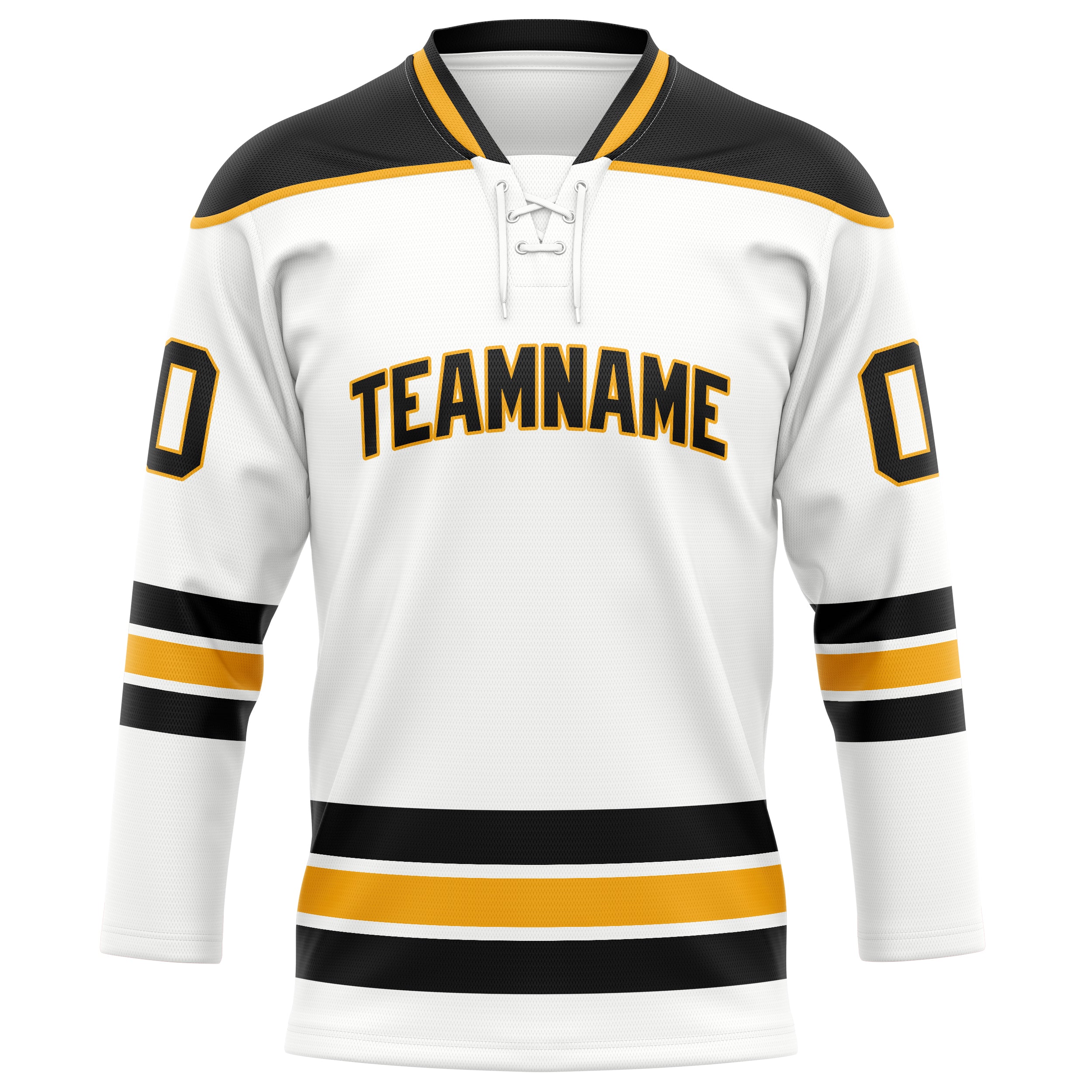 Weiß Schwarz Eishockey Trikot