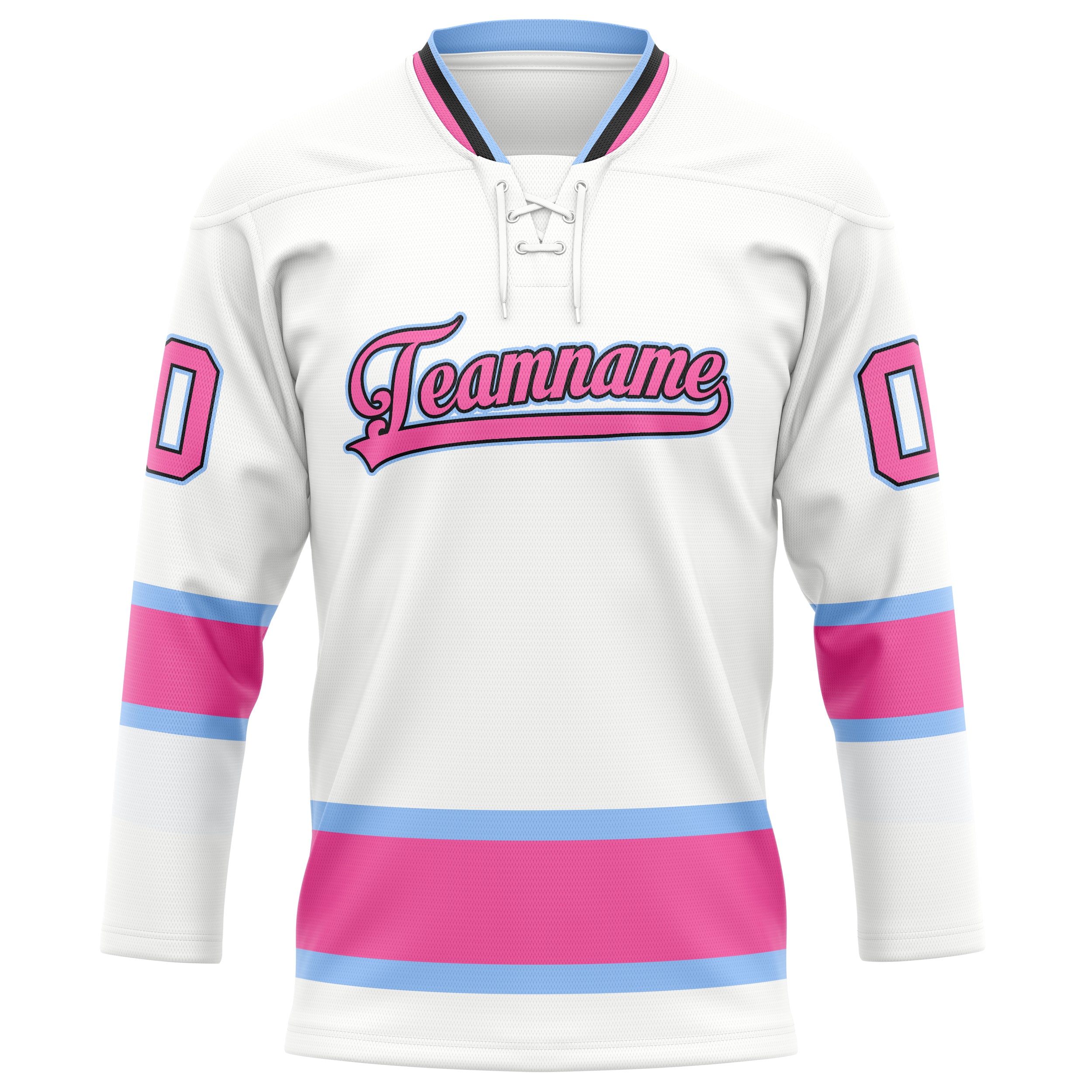 Weiß Rosa Eishockey Trikot