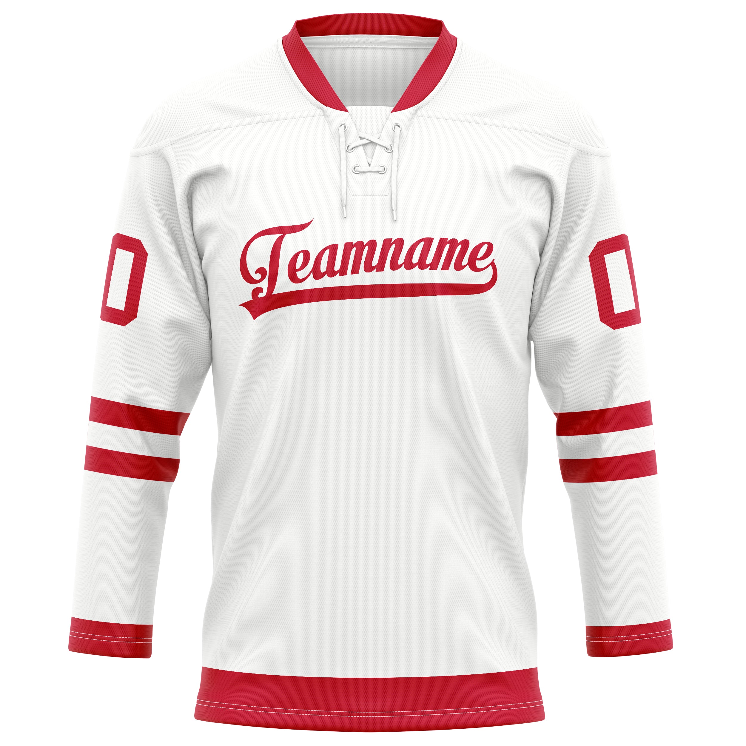 Weiß Rot Eishockey Trikot