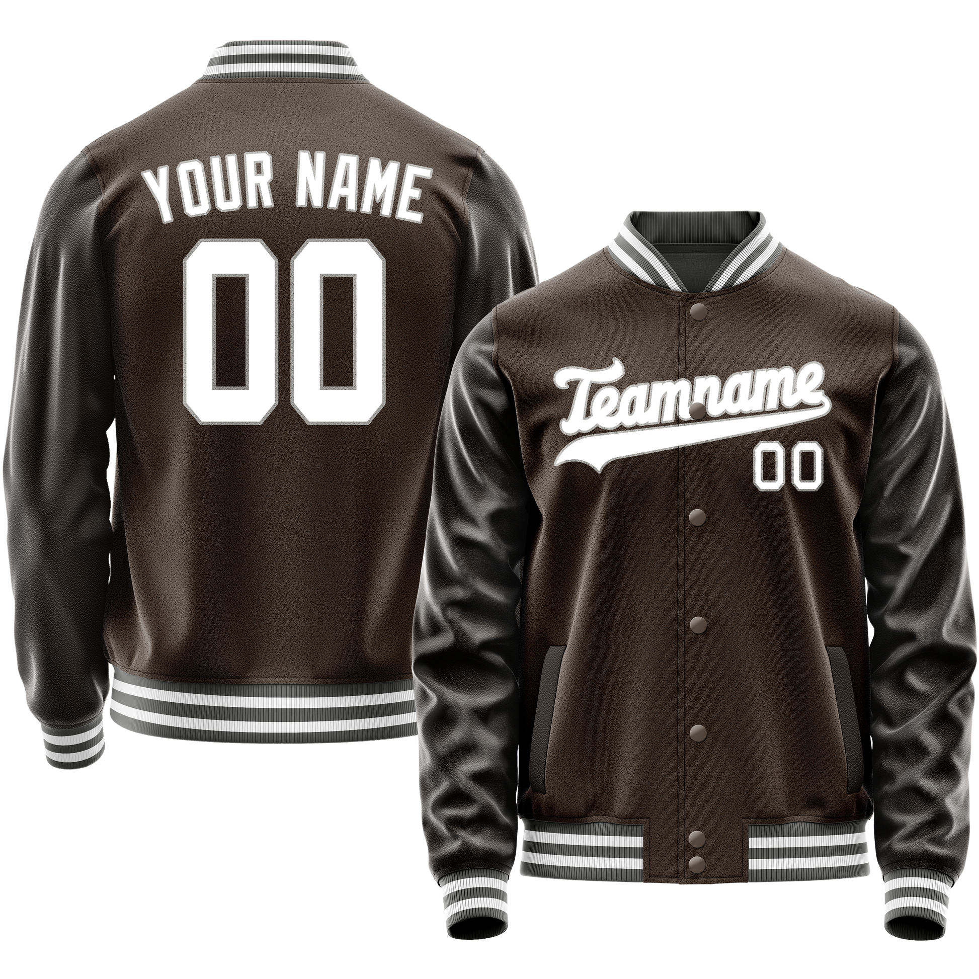 Maßgeschneidertes Braun Weiß Jacke JA02240617XF062