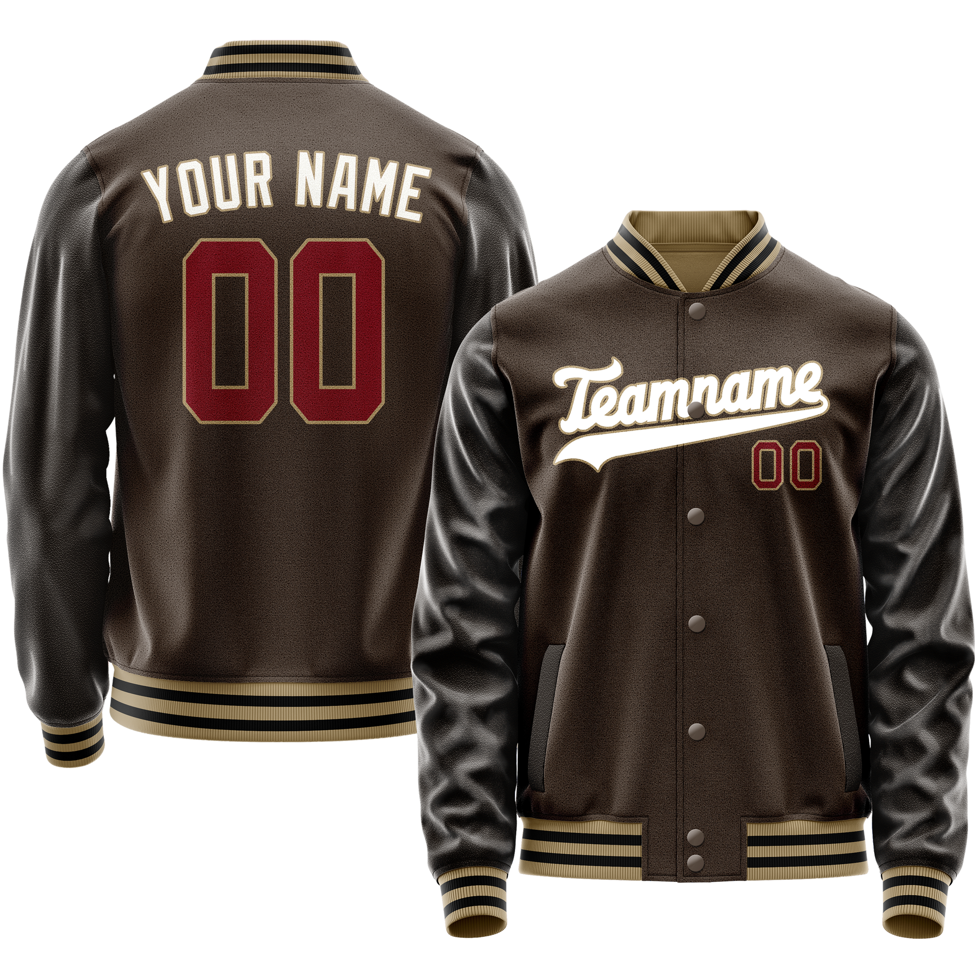 Maßgeschneidertes Braun Weiß Jacke JA02240617XF065