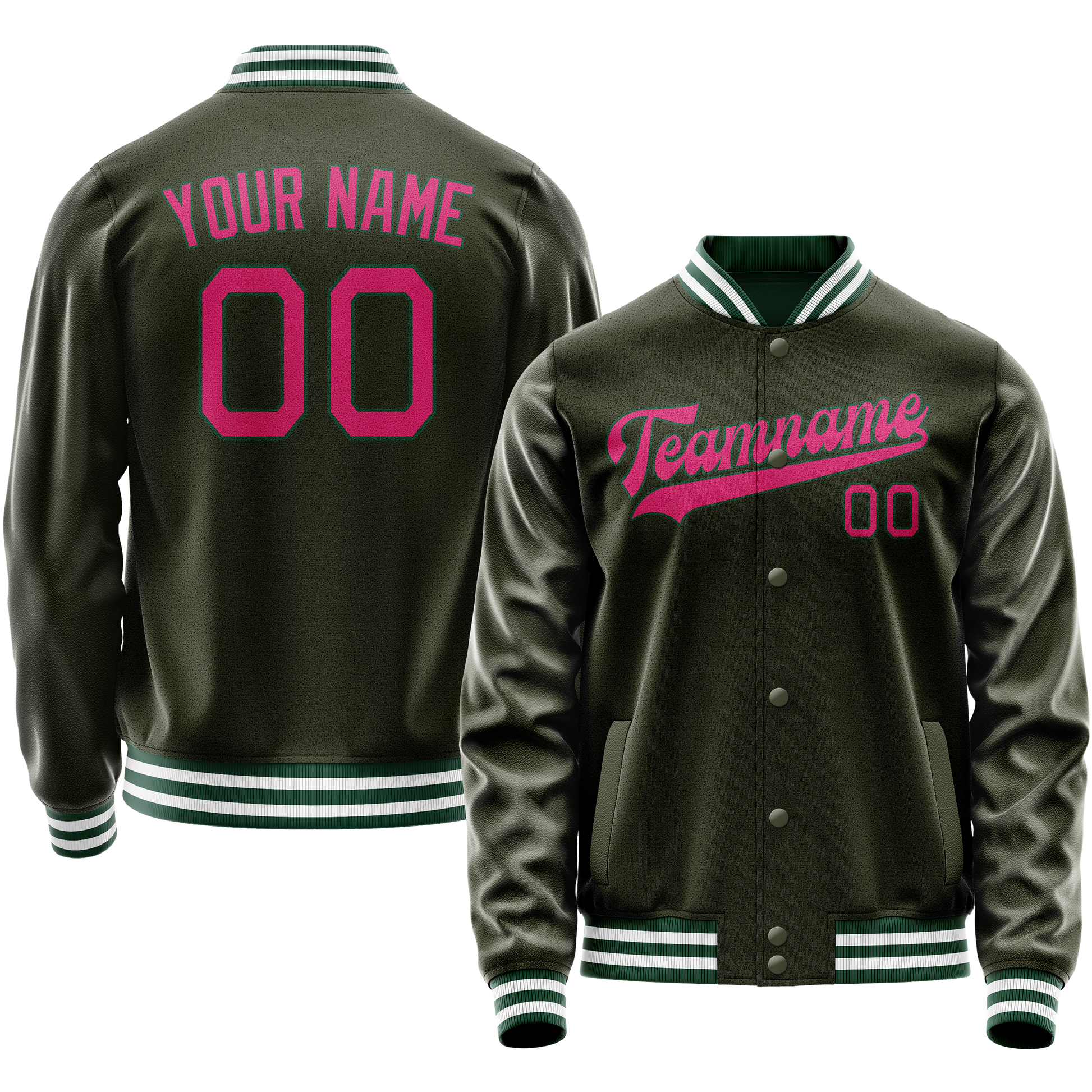 Maßgeschneidertes Oliv Rosa Jacke JA02240617LH308