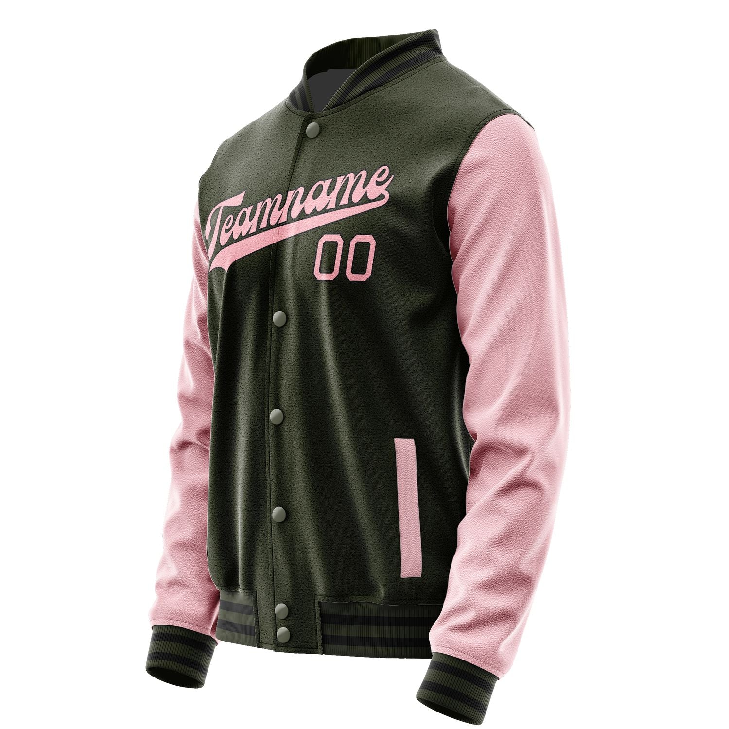 Maßgeschneidertes Dunkles Oliv Rosa Jacke JA0202210217B31721