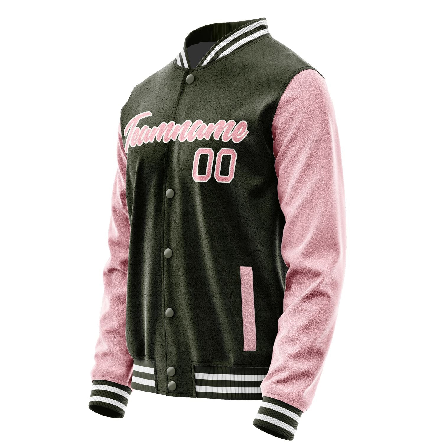 Maßgeschneidertes Dunkles Oliv Rosa Jacke JA0202210217B21721