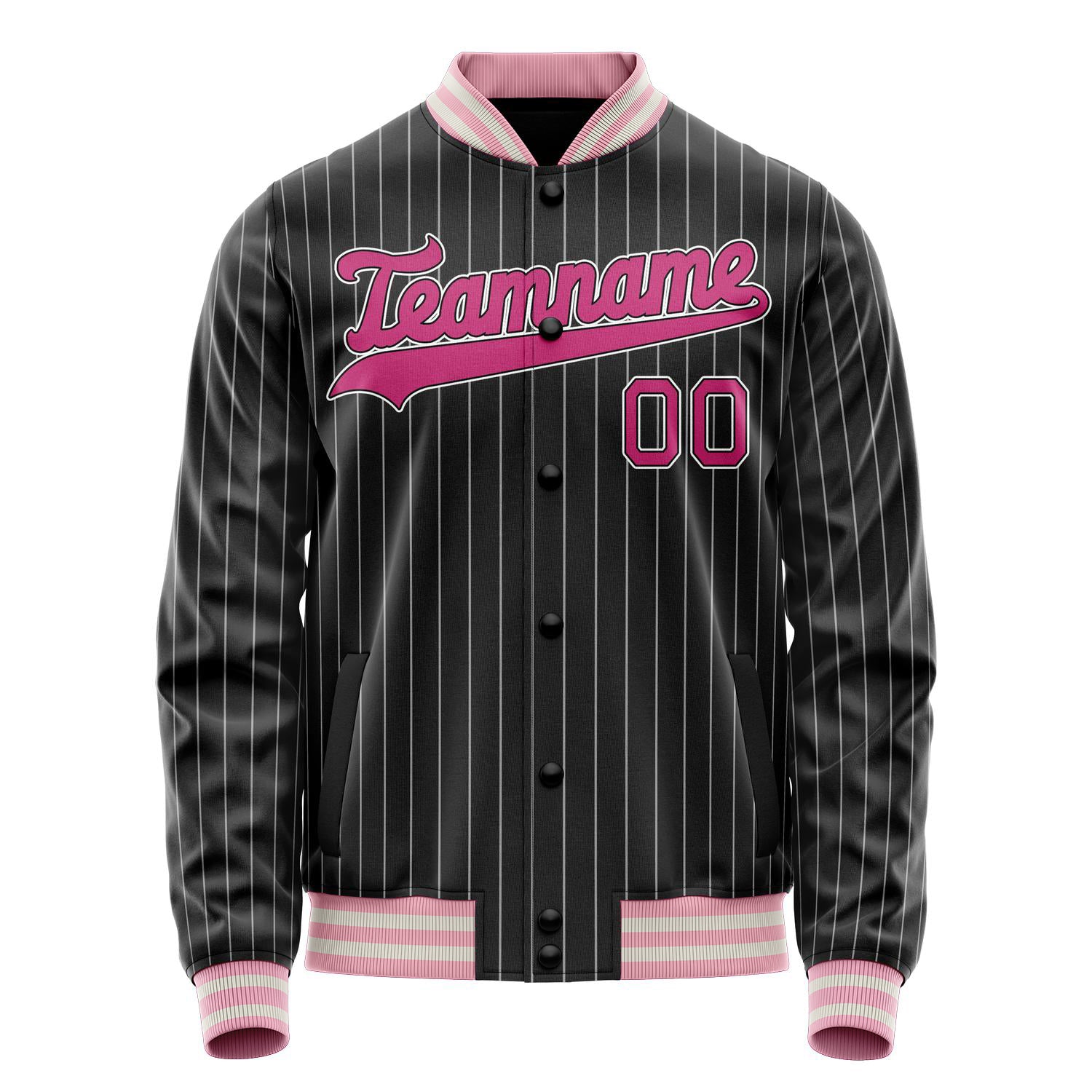 Maßgeschneidertes Schwarz Rosa Jacke