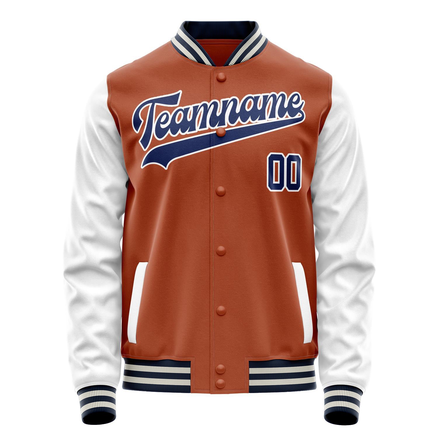 Maßgeschneidertes Texas Orange Weiß Jacke