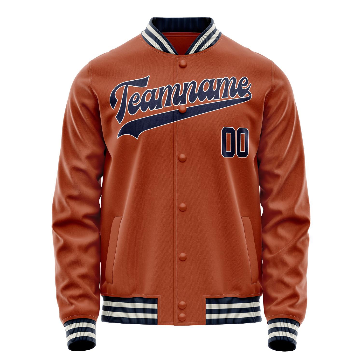 Maßgeschneidertes Texas Orange Marineblau Jacke