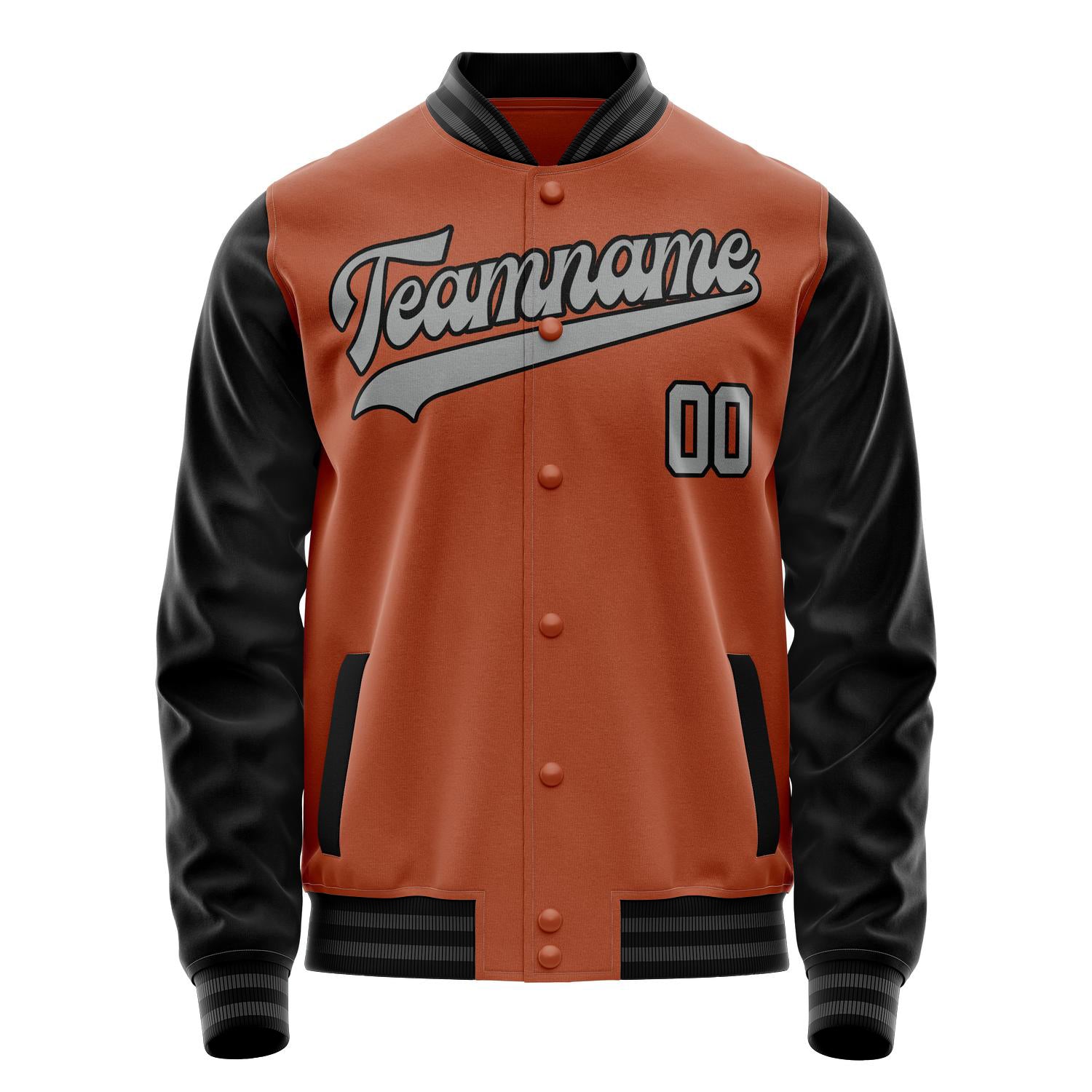 Maßgeschneidertes Texas Orange Schwarz Jacke