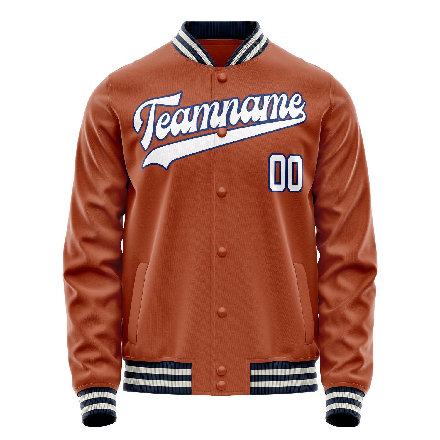 Maßgeschneidertes Texas Orange Weiß Jacke